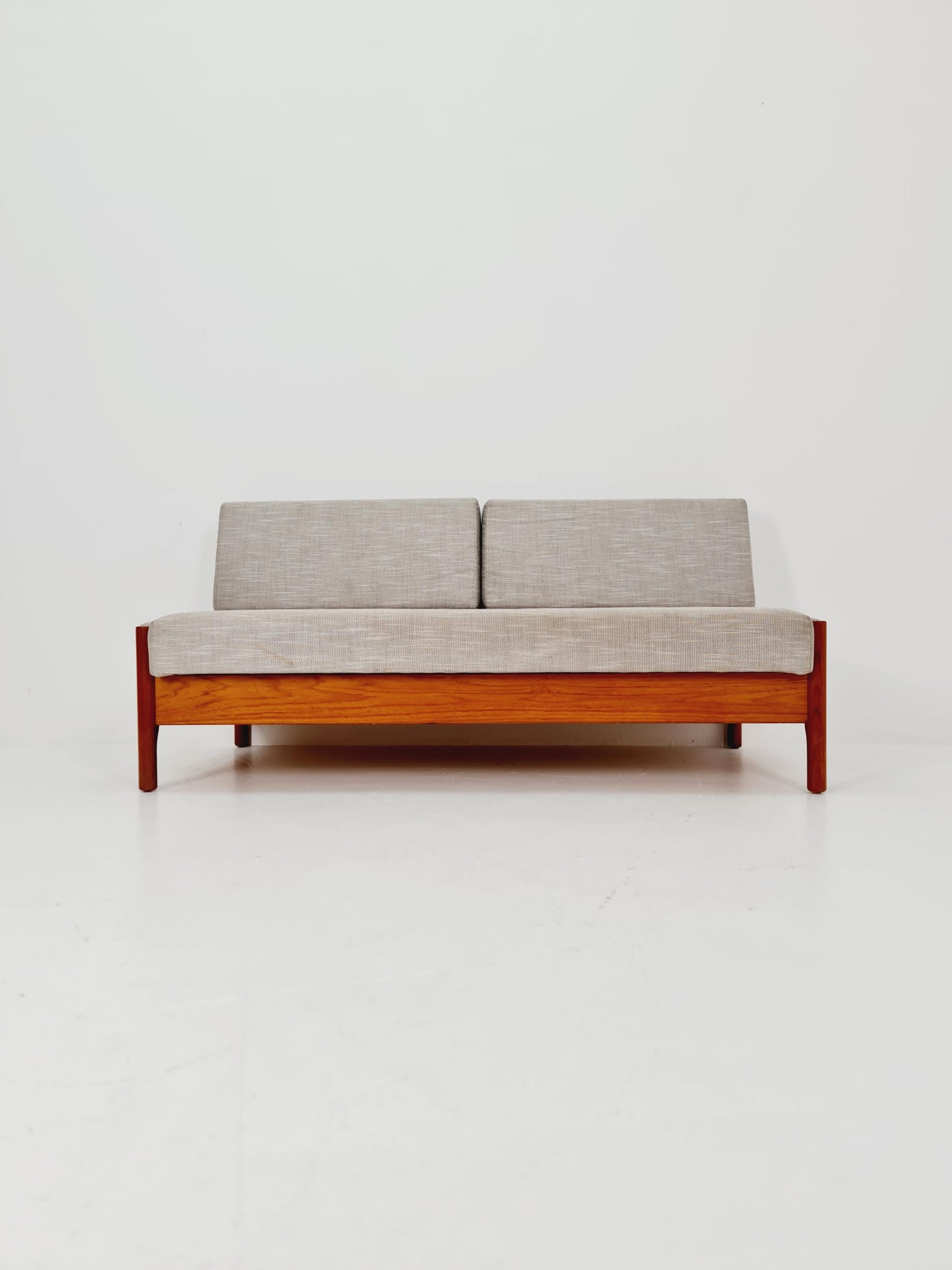 Mid-century Rare Danish teak lounge sofa/ Easy sofa , with storage space 1960s