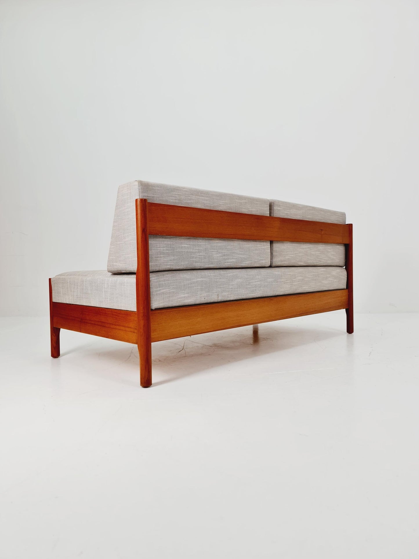 Mid-century Rare Danish teak lounge sofa/ Easy sofa , with storage space 1960s