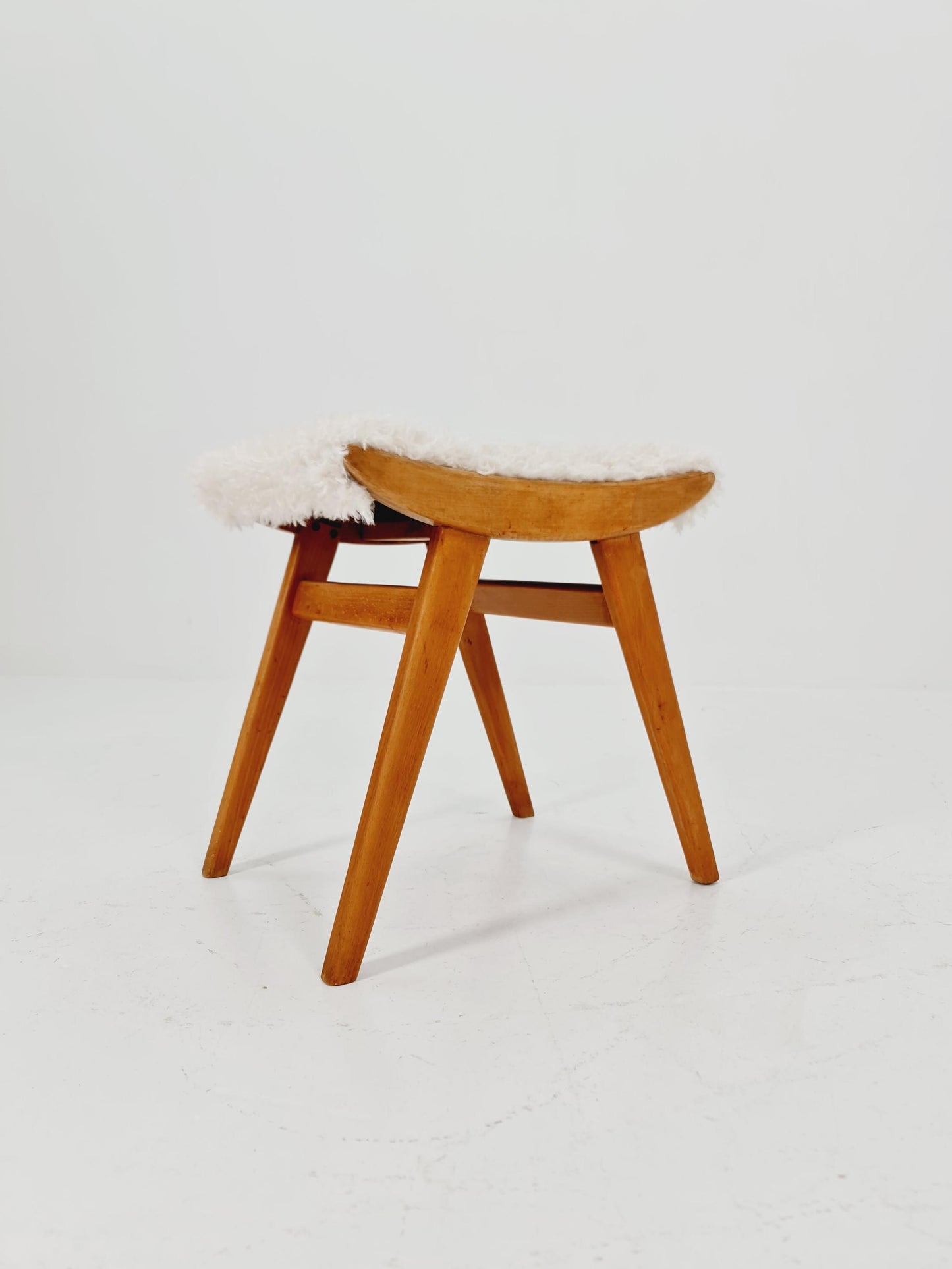 Mid century modern German ottoman/footstool make up stool from the 50s