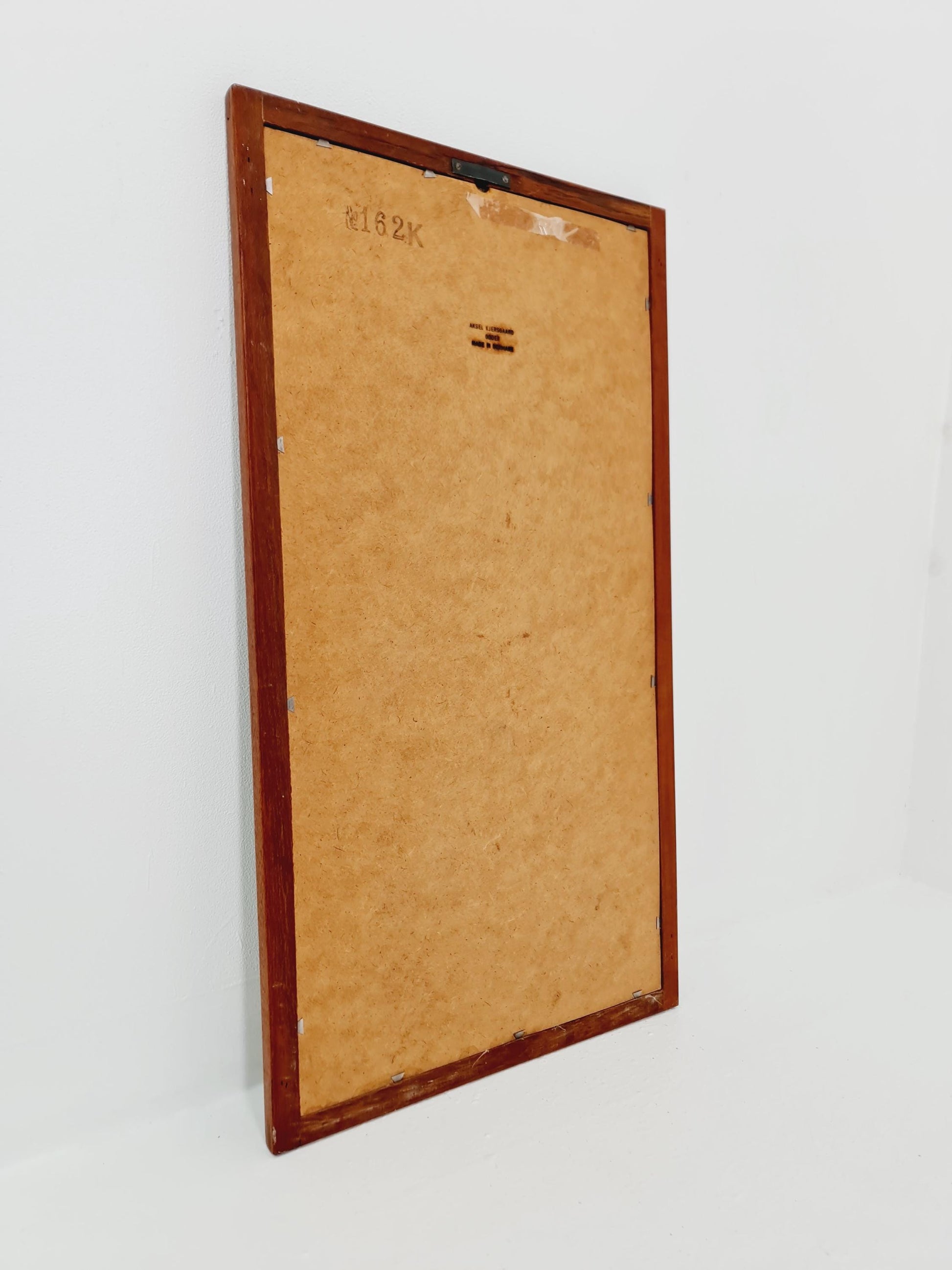 Teak Danish mid-century Modern wall-mounted mirror By Aksel Kjersgaard , 1960s