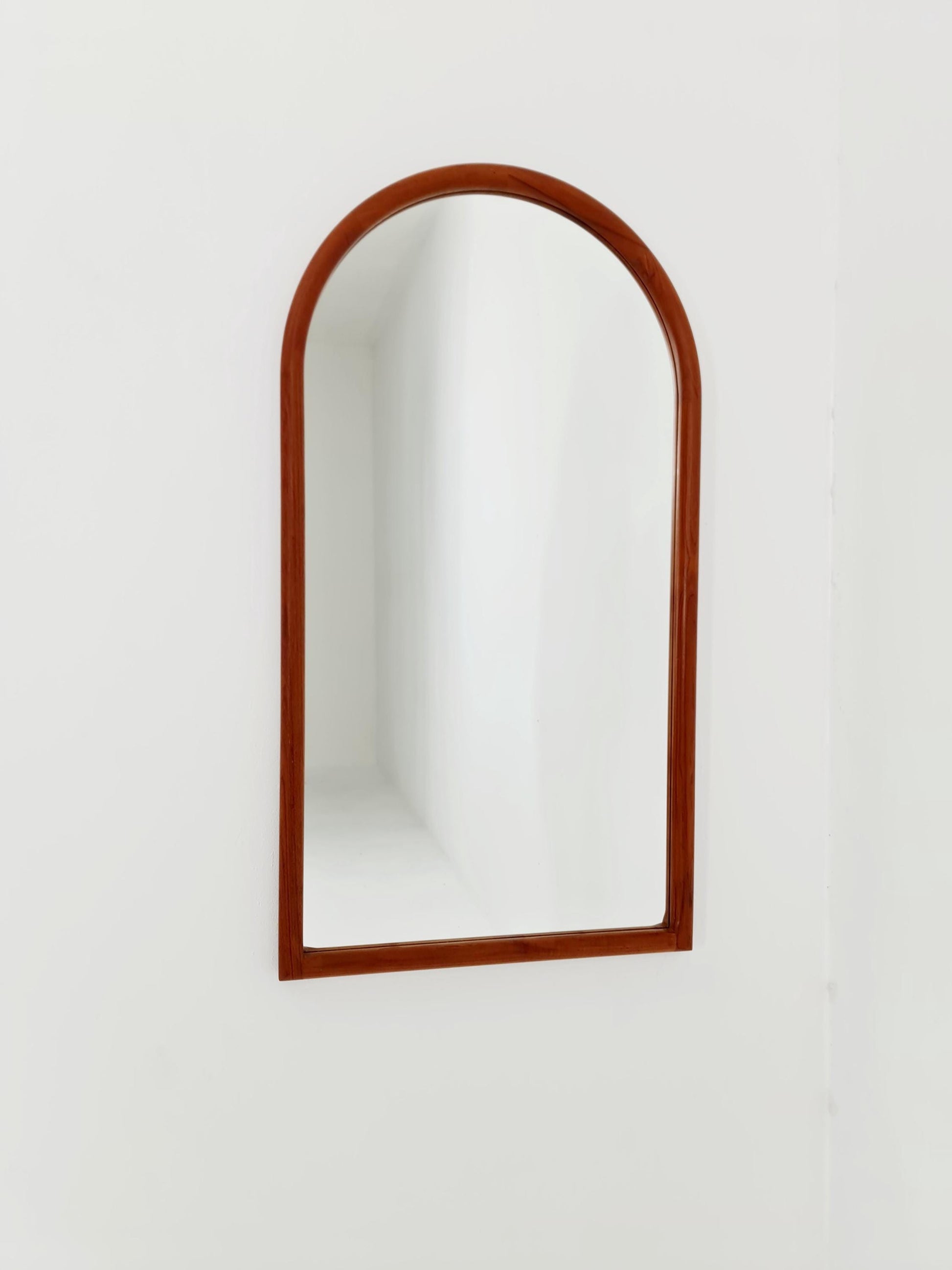 Teak Danish mid-century Modern wall-mounted mirror By Kai Kristiansen for Aksel Kjersgaard , 1960s