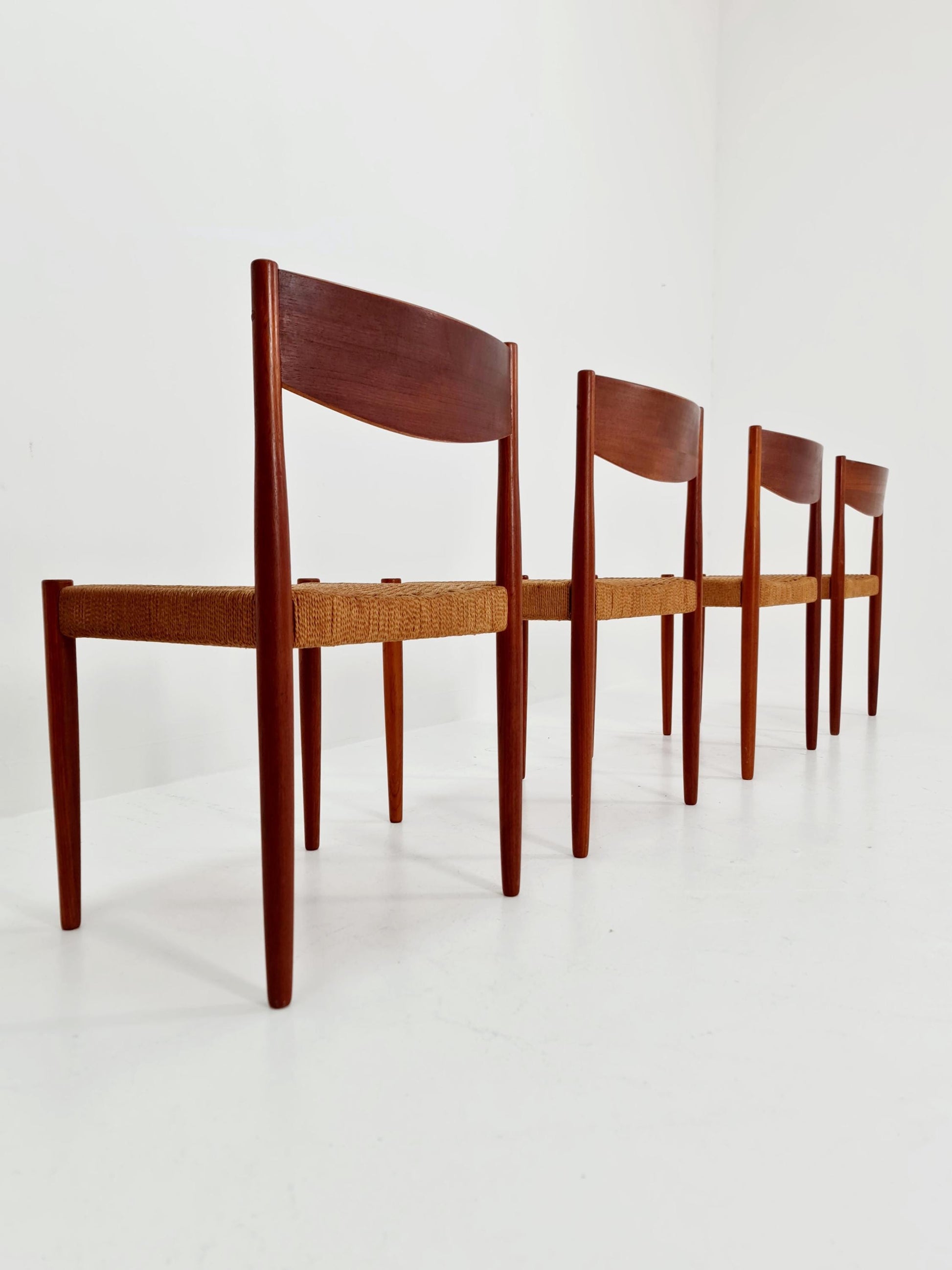 MidCentury Danish Teak Dining Chairs By Poul M.Volther for Frem Rojle 1960s, set of 4