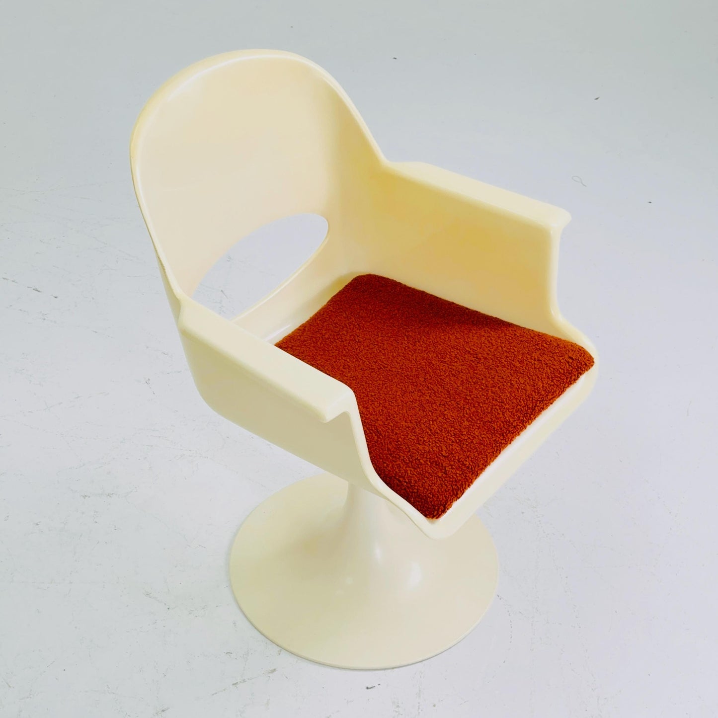 set of 4 Space-age Tulip dining revolving armchairs by Kurz, Germany 1970s