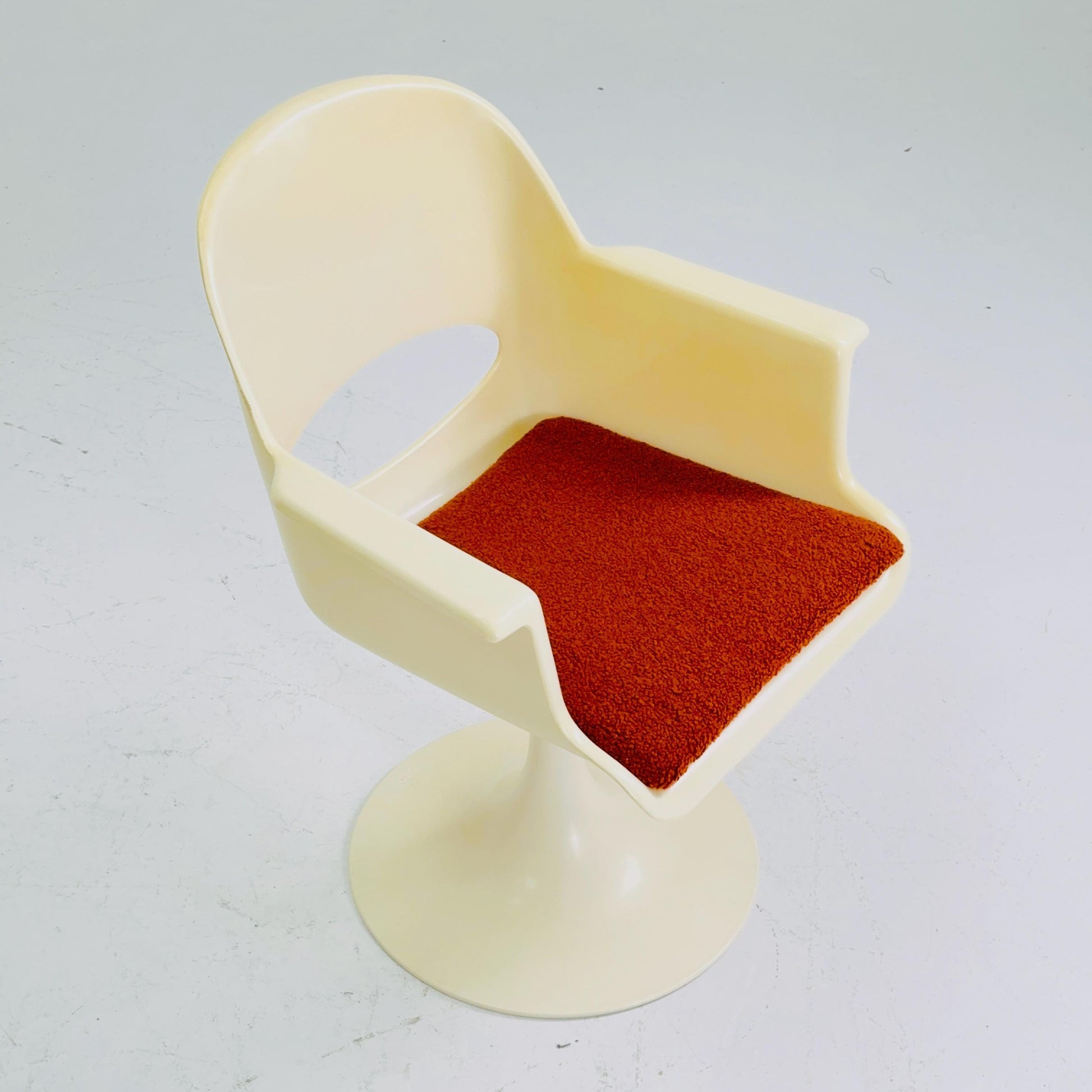 set of 4 Space-age Tulip dining revolving armchairs by Kurz, Germany 1970s