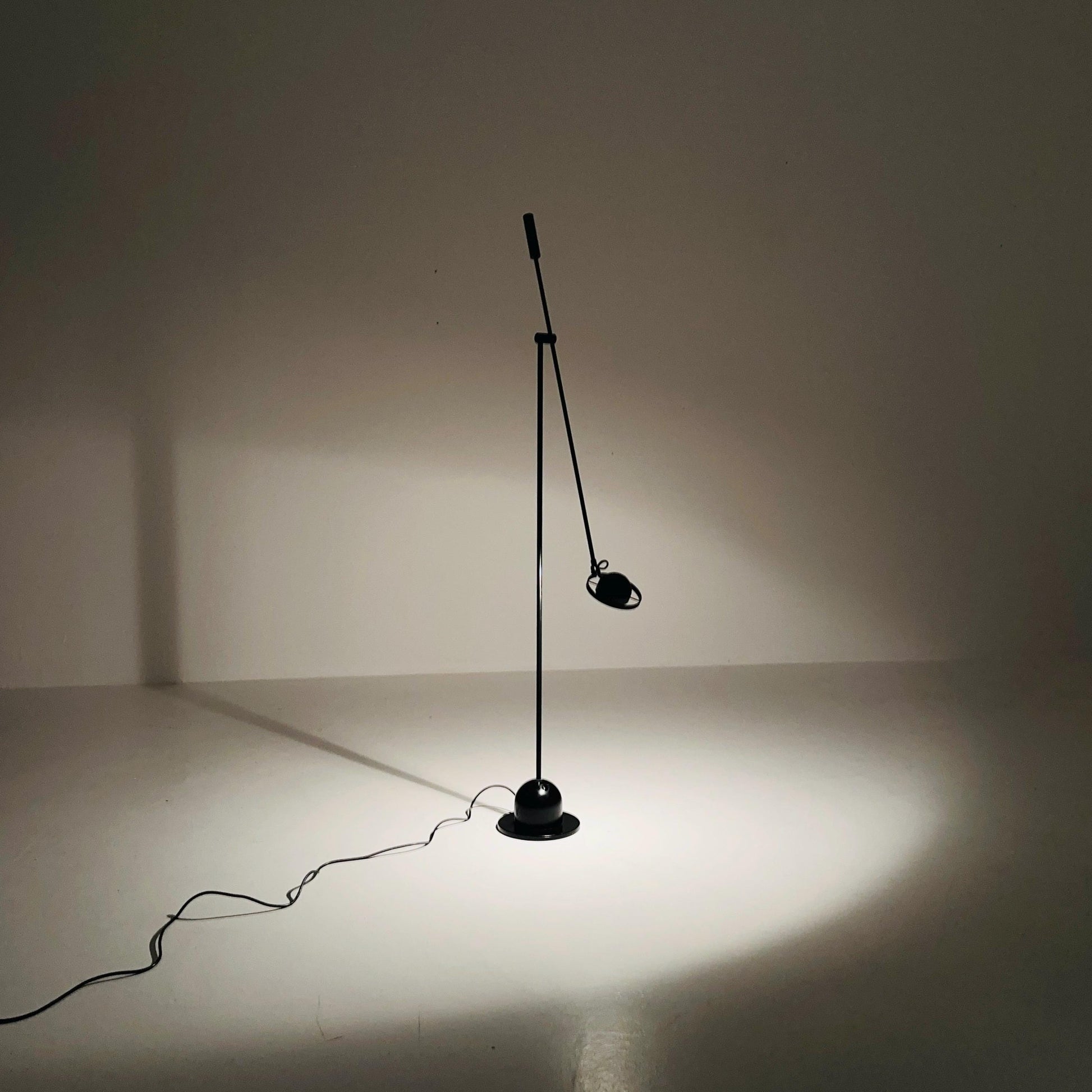 Post Modern black Adjustable floor lamp by Gammalux Italy, 1970s