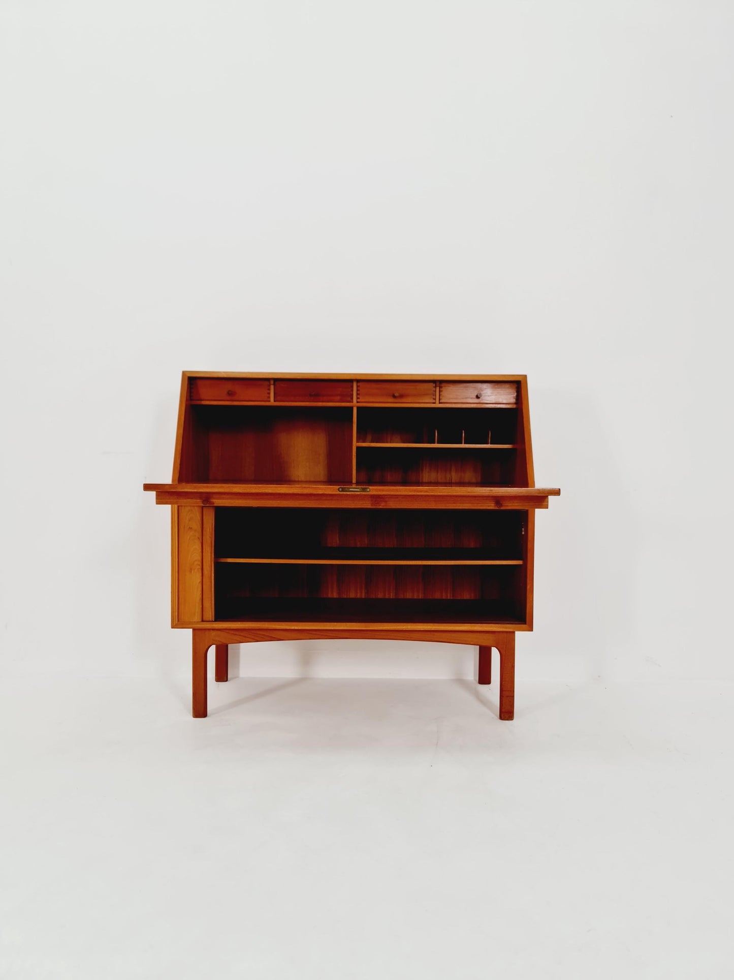 Midcentury Secretary Desk in teak by Bernhard pedersen & Son , Denmark, 1960’s