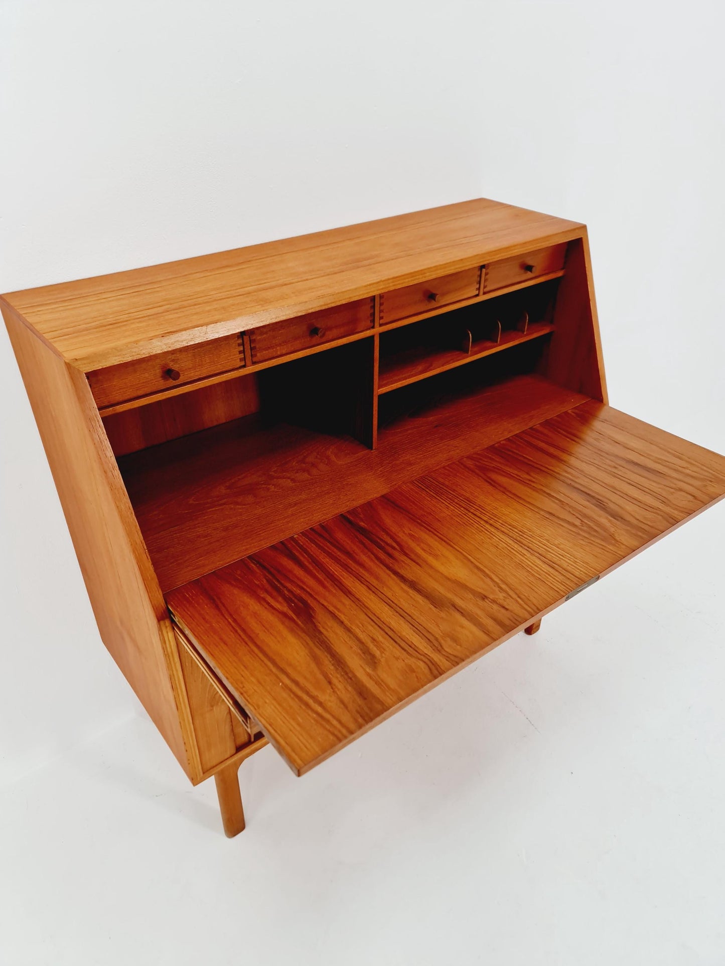 Midcentury Secretary Desk in teak by Bernhard pedersen & Son , Denmark, 1960’s