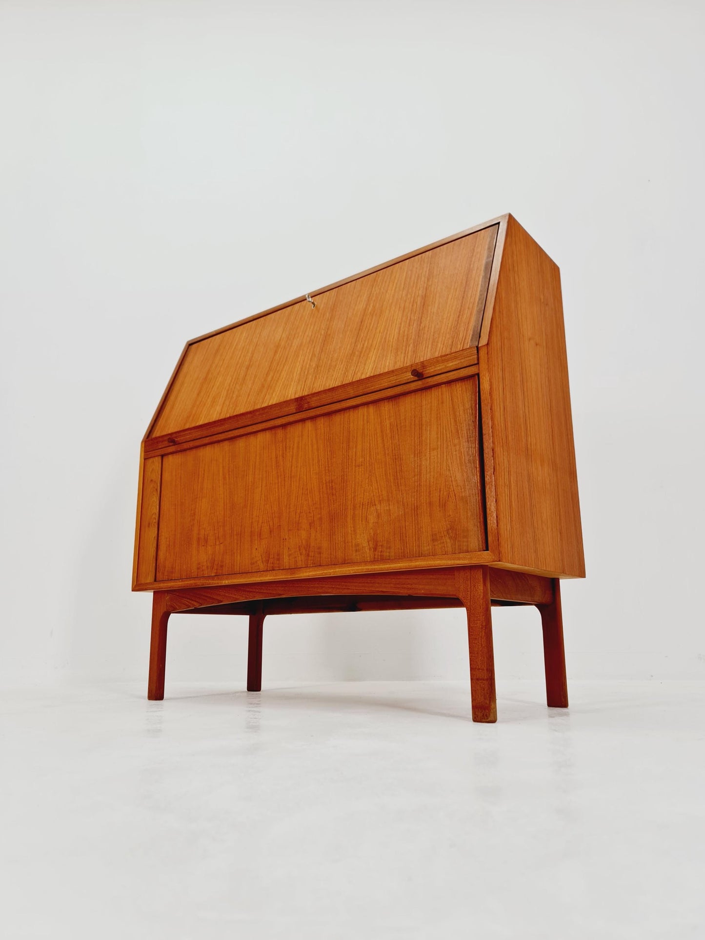 Midcentury Secretary Desk in teak by Bernhard pedersen & Son , Denmark, 1960’s
