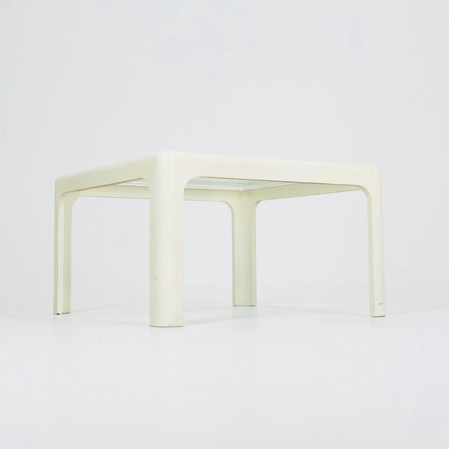 Mid century Coffee Table with Glass Top by Peter Ghyczy for Horn Collection, 1960s