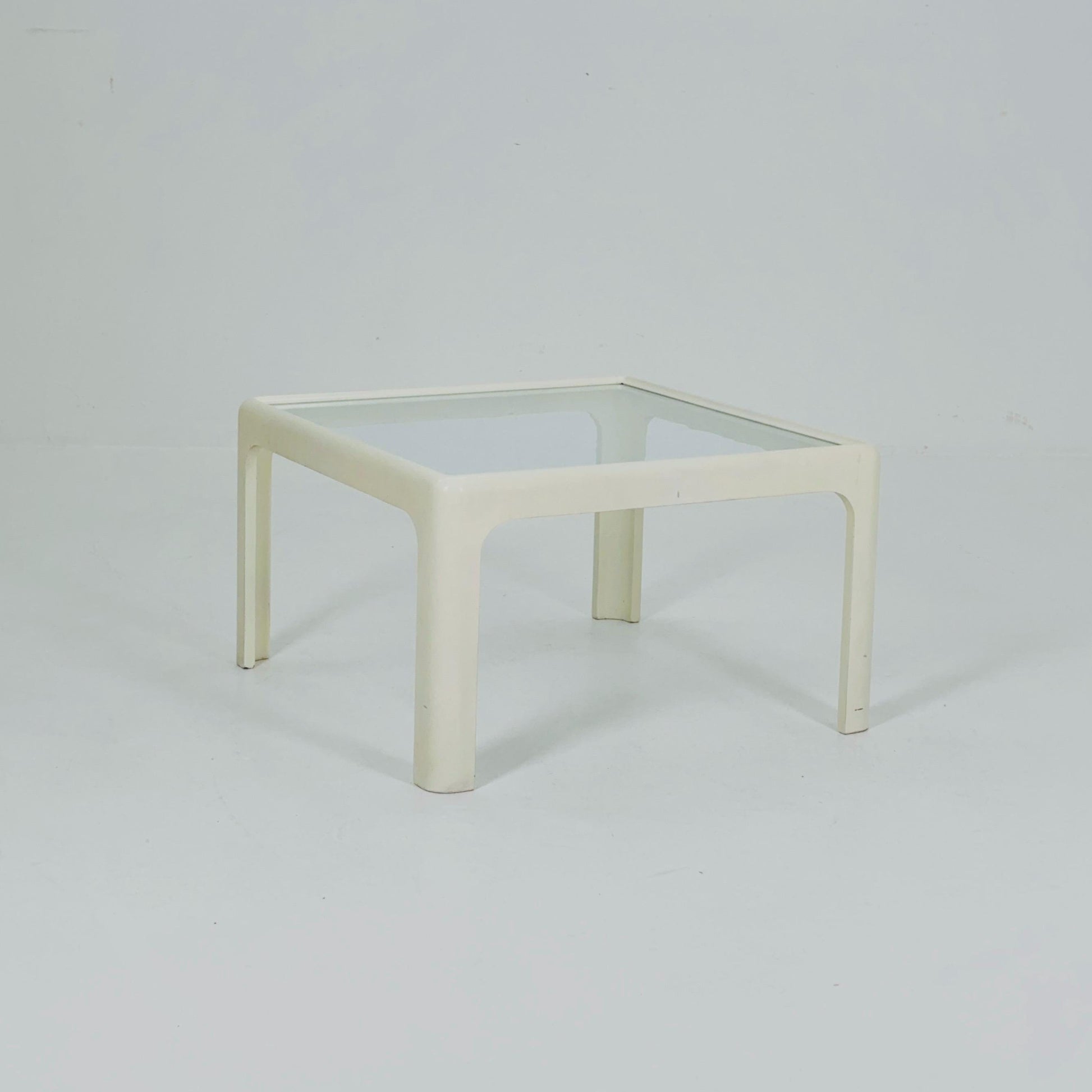 Mid century Coffee Table with Glass Top by Peter Ghyczy for Horn Collection, 1960s
