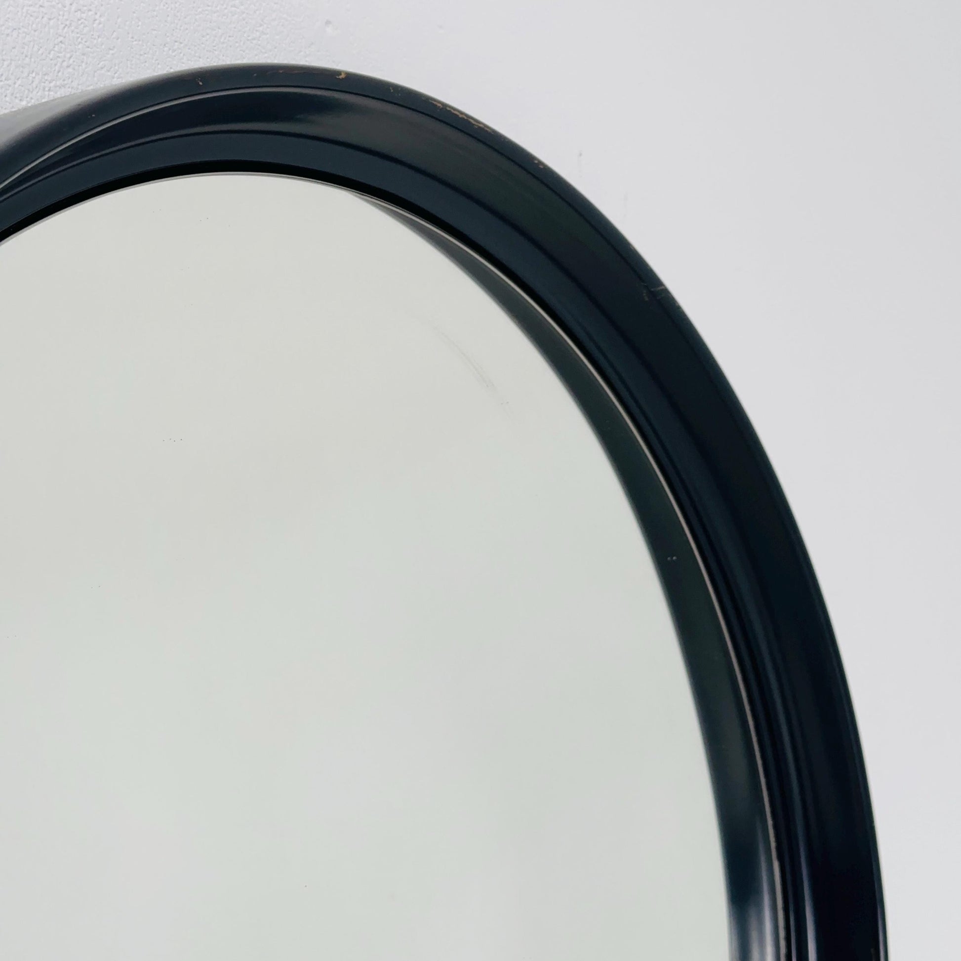 Space Age \Mid-Century Large black Round Wall mirror, 1970s Germany