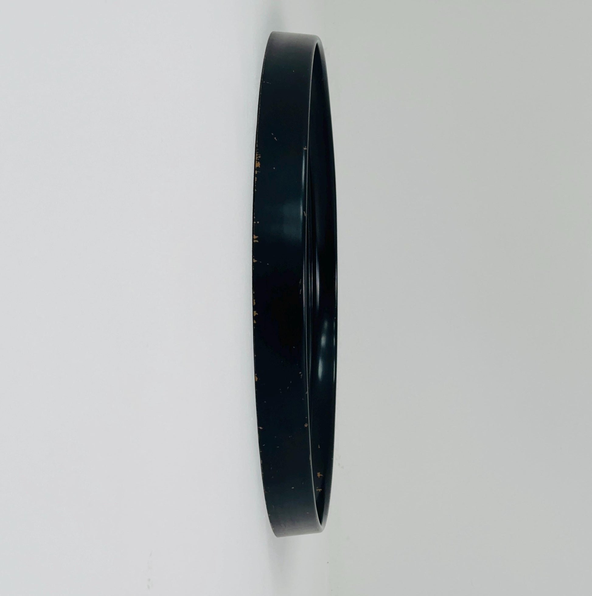Space Age \Mid-Century Large black Round Wall mirror, 1970s Germany