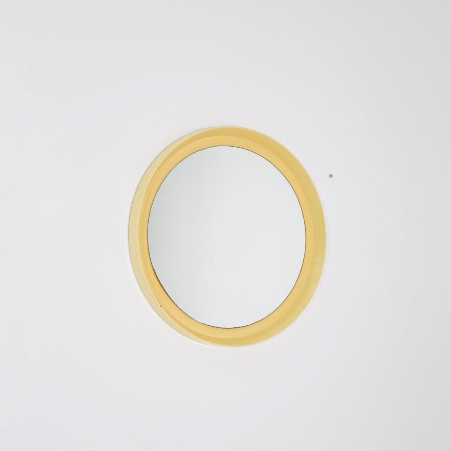 Space Age \Mid-Century beige Round Mirror, 1970s Germany