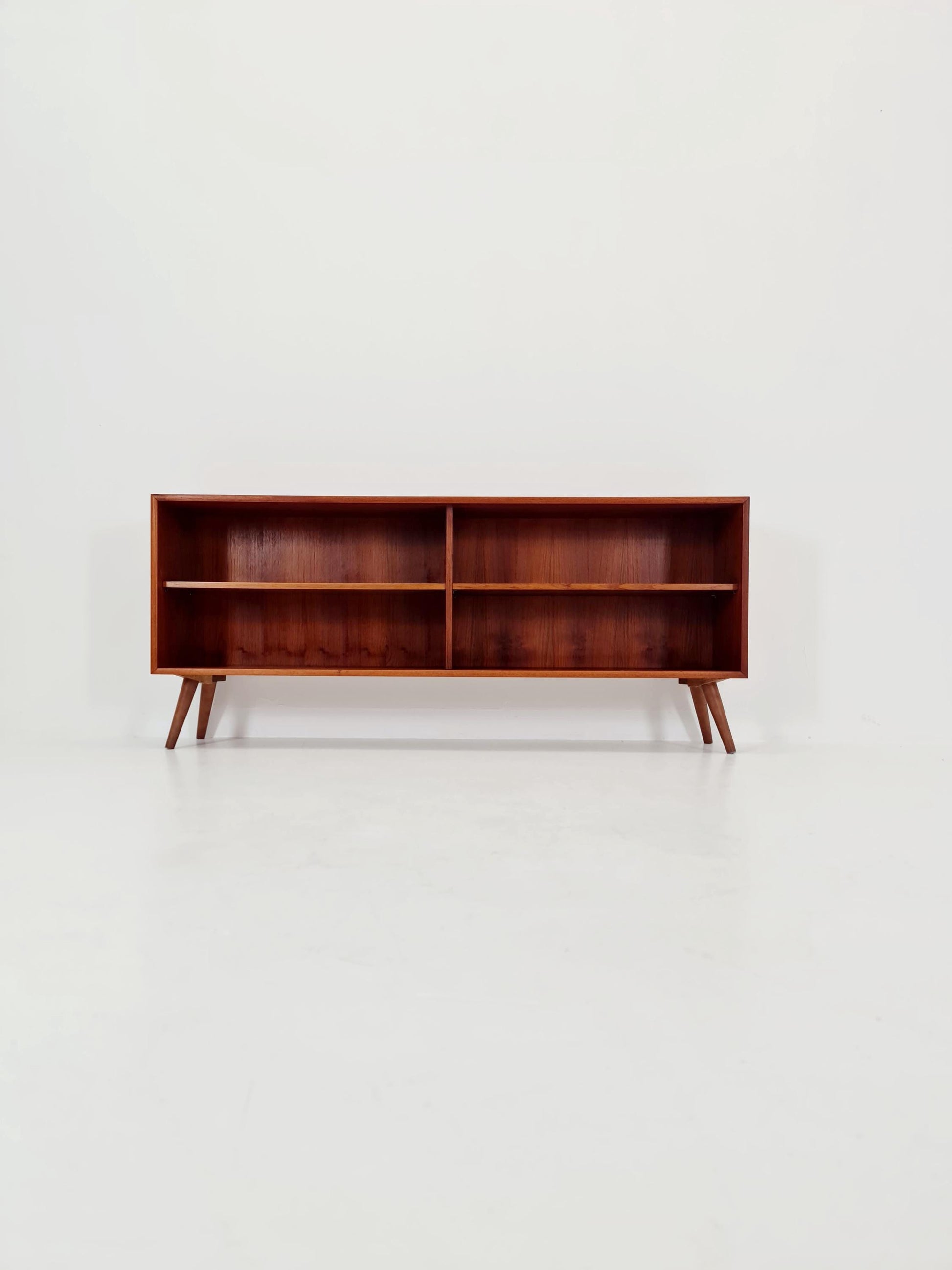 Midcentury vintage teak danish cabinet book case, 1960s