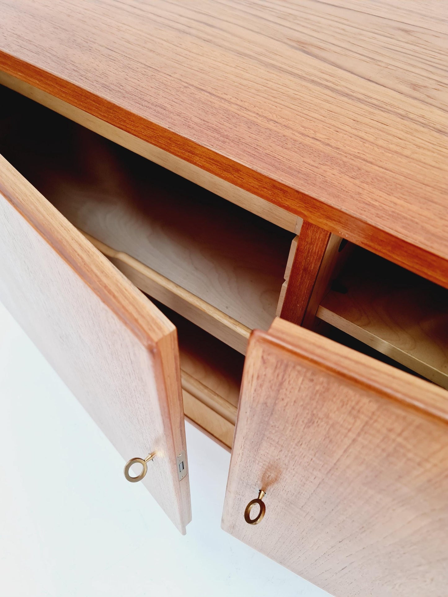 Mid-century Danish vintage Teak hallway Record cabinet, sideboard, 1960s