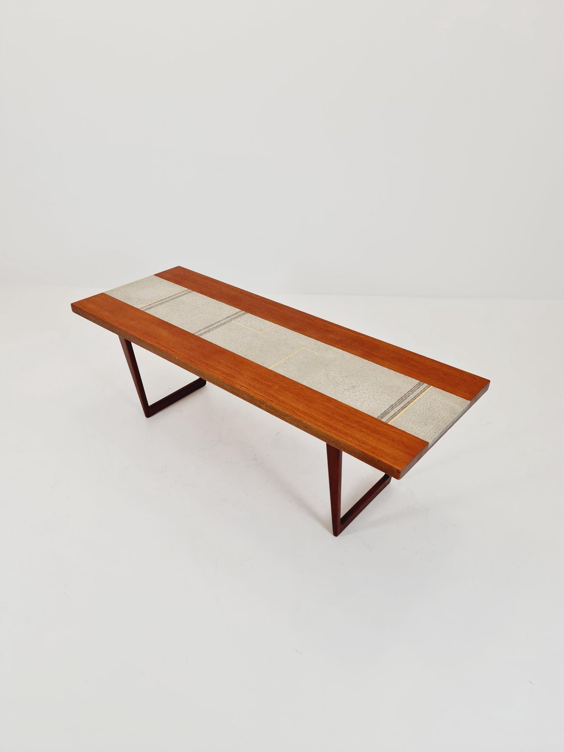 Rare vintage Danish Teak mosaic coffee table from the 60s,