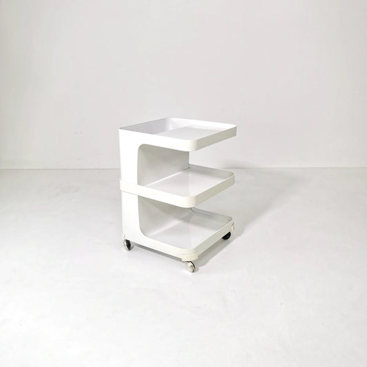 Spsceage side table or mini bar Trolly by flair for prisunic. Molded plastic 1980s