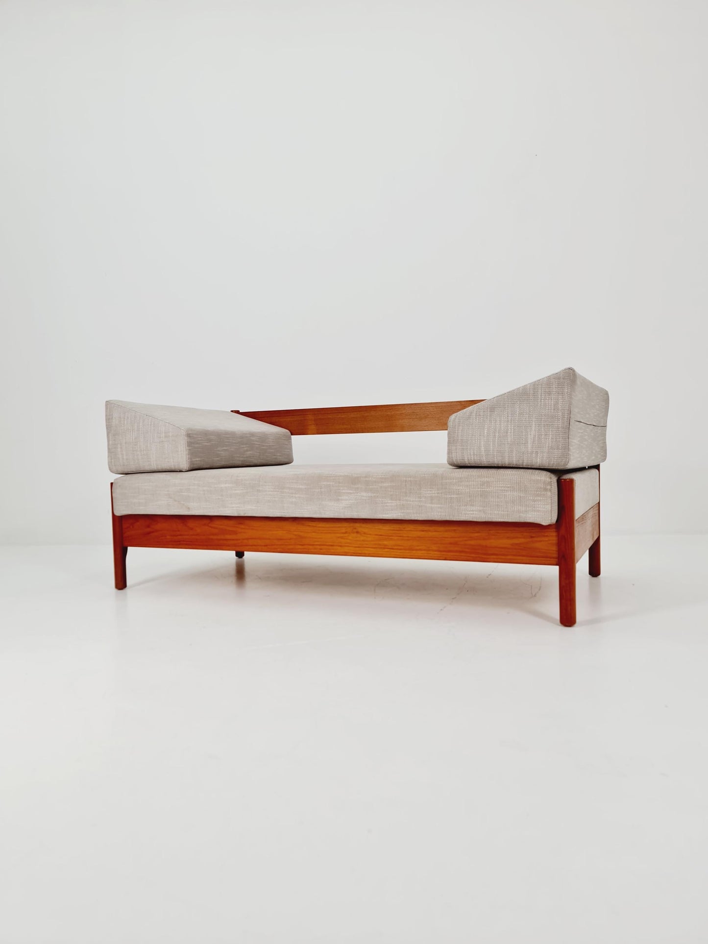 Mid-century Rare Danish teak lounge sofa/ Easy sofa , with storage space 1960s