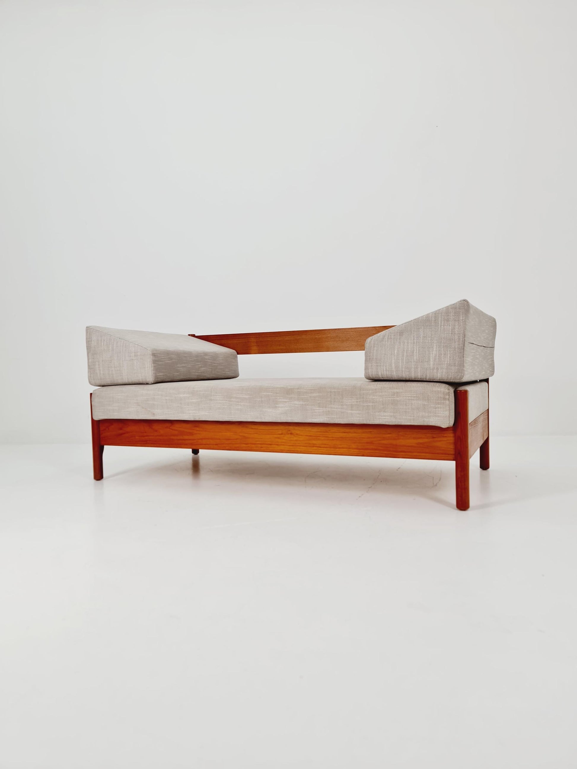 Mid-century Rare Danish teak lounge sofa/ Easy sofa , with storage space 1960s