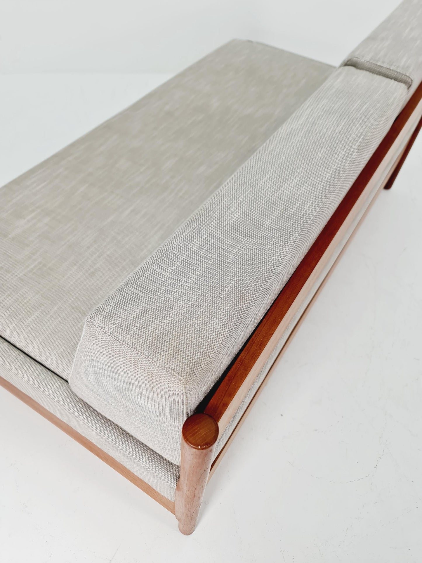 Mid-century Rare Danish teak lounge sofa/ Easy sofa , with storage space 1960s