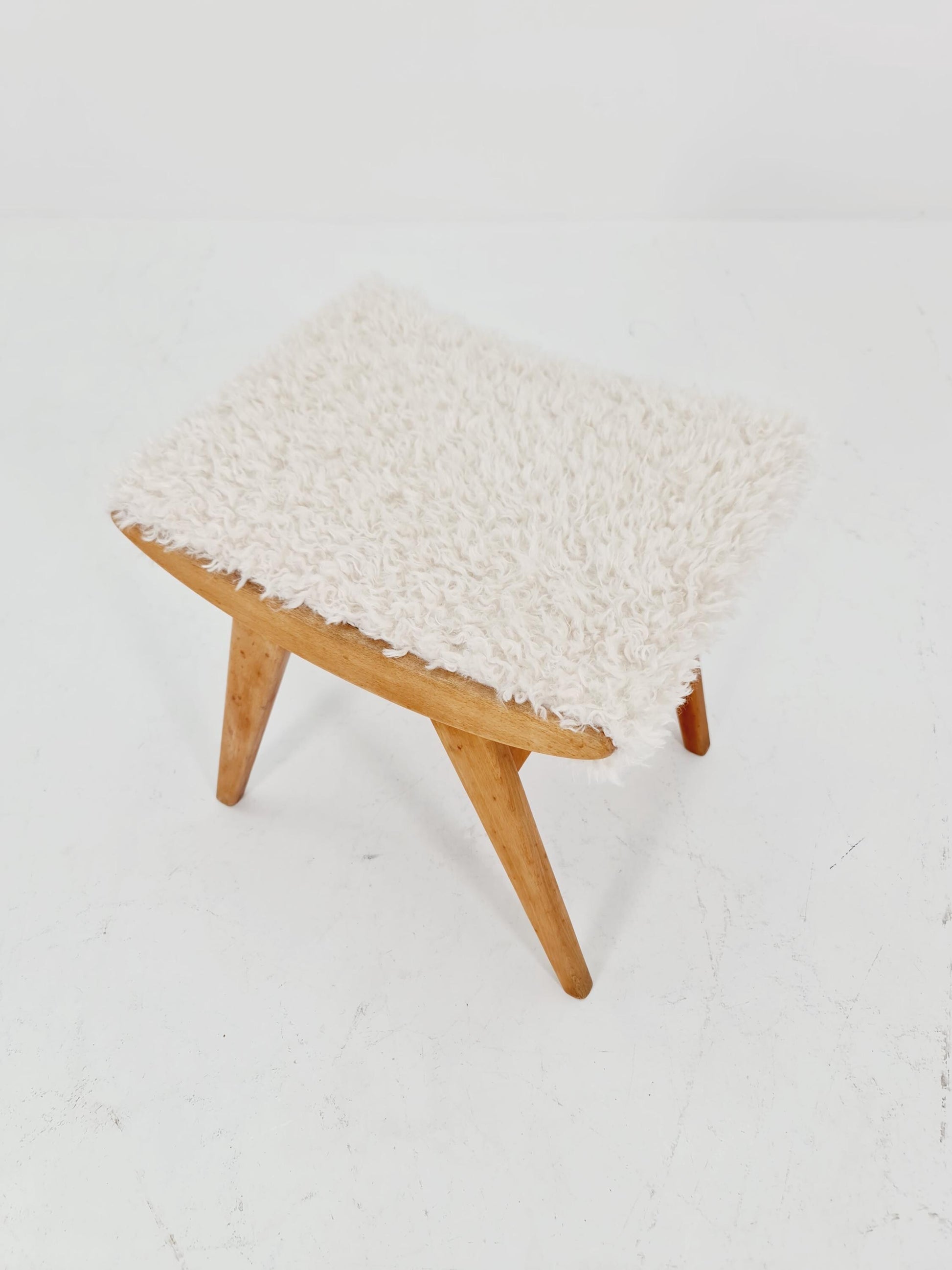 Mid century modern German ottoman/footstool make up stool from the 50s