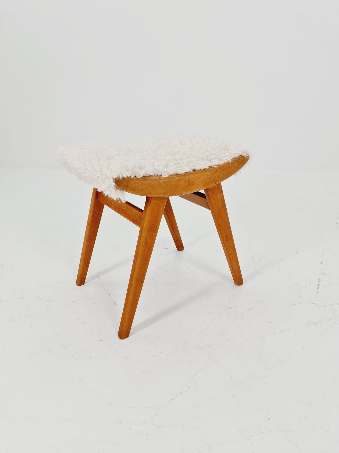 Mid century modern German ottoman/footstool make up stool from the 50s
