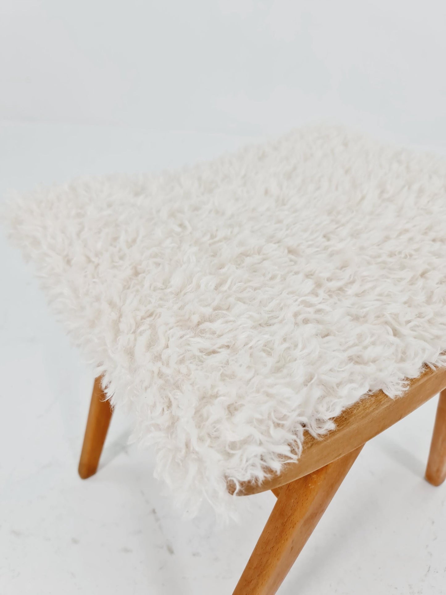 Mid century modern German ottoman/footstool make up stool from the 50s