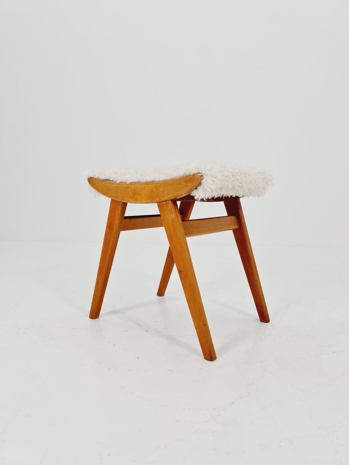 Mid century modern German ottoman/footstool make up stool from the 50s