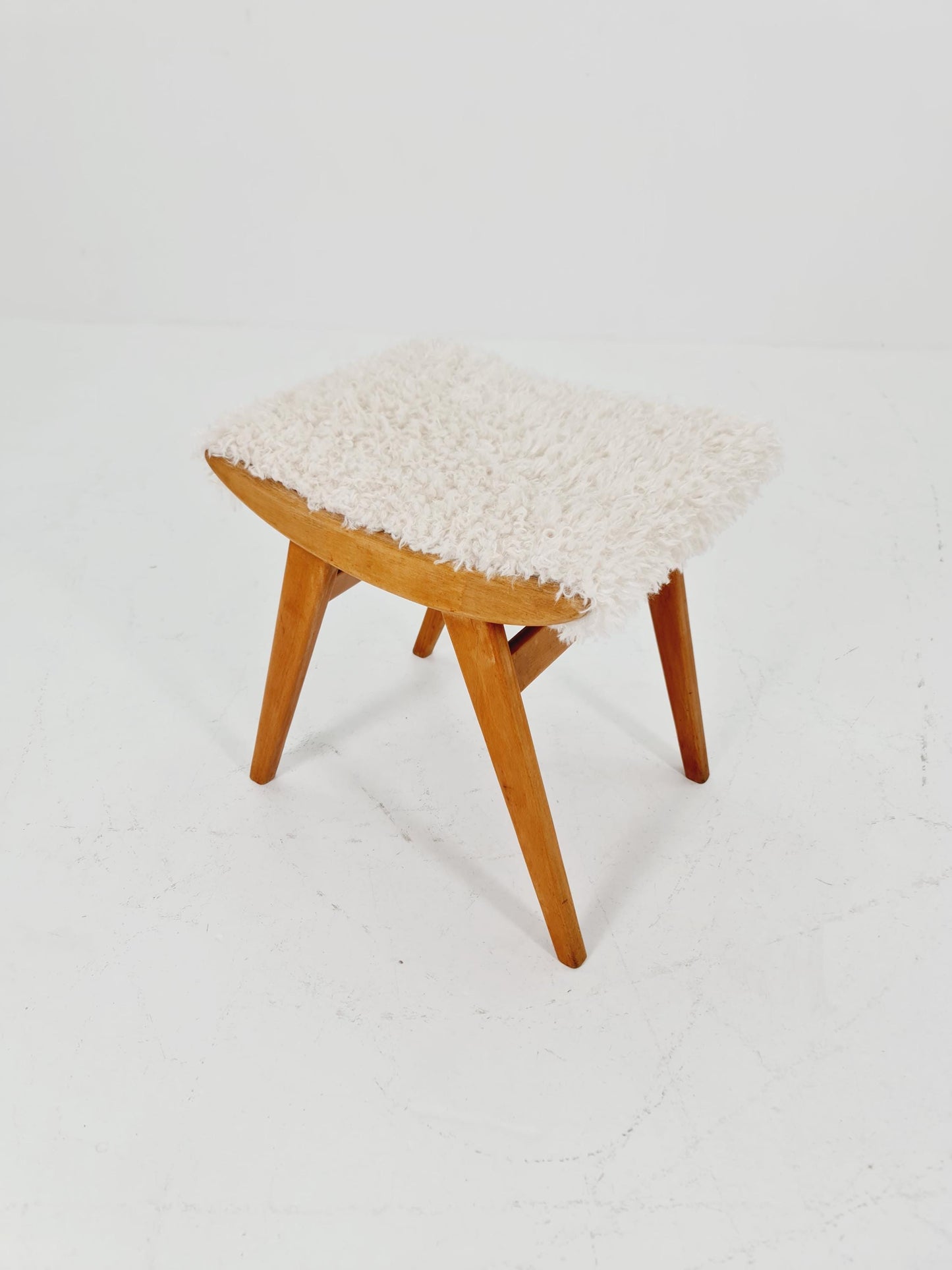 Mid century modern German ottoman/footstool make up stool from the 50s