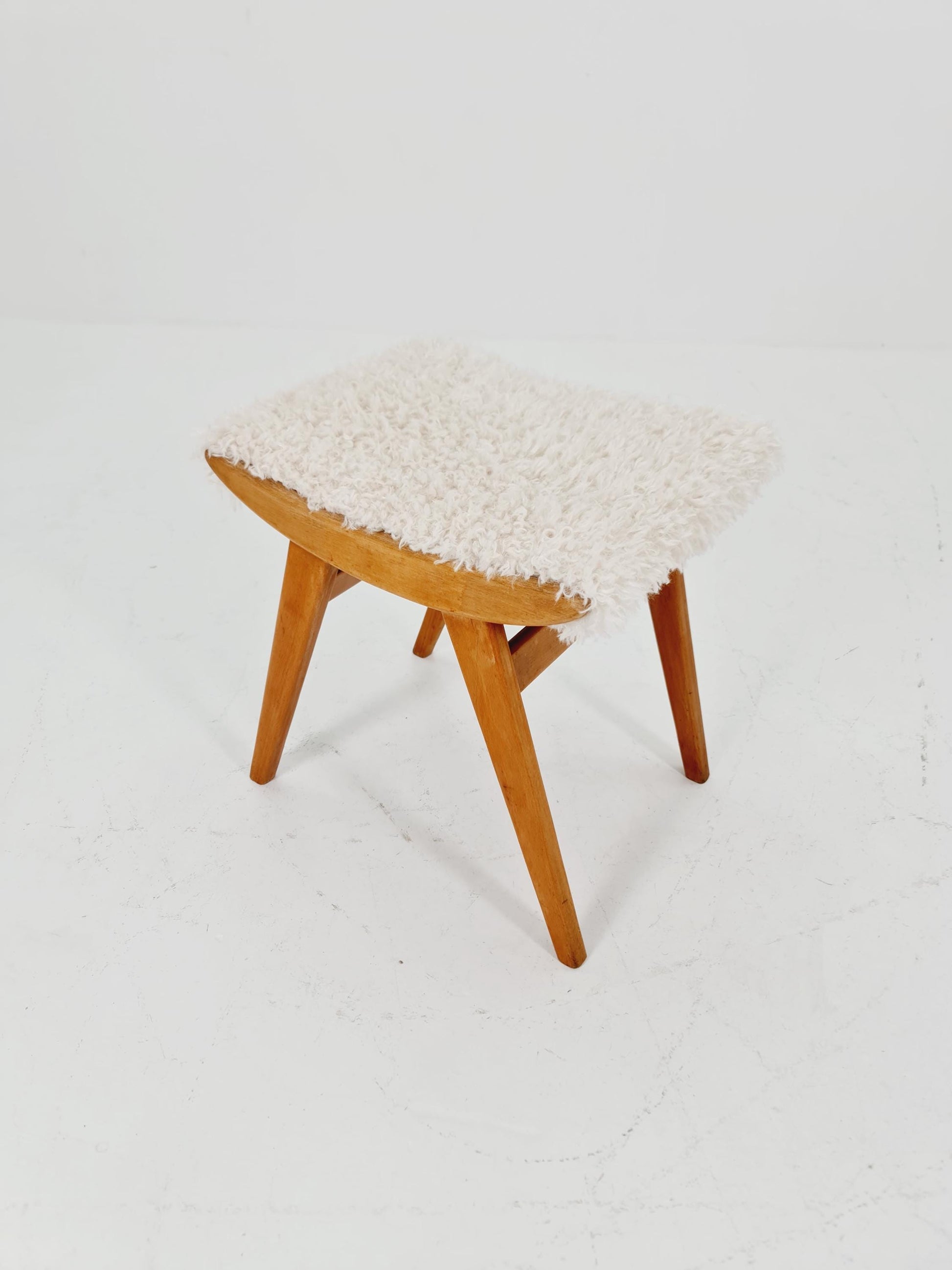 Mid century modern German ottoman/footstool make up stool from the 50s
