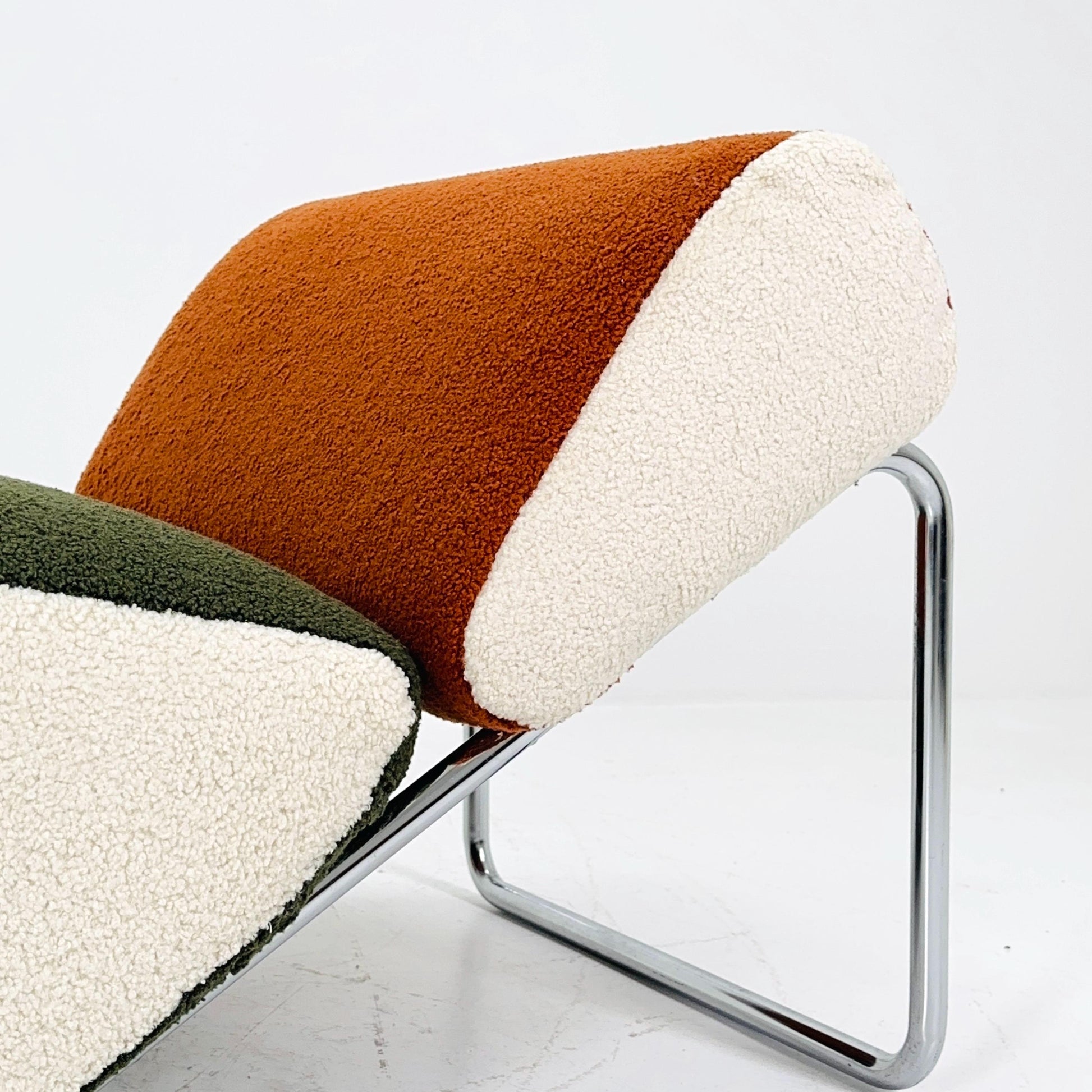 Set of 2 Mid century lounge chair and ottoman by Peter Brown for TH Brown 1980s