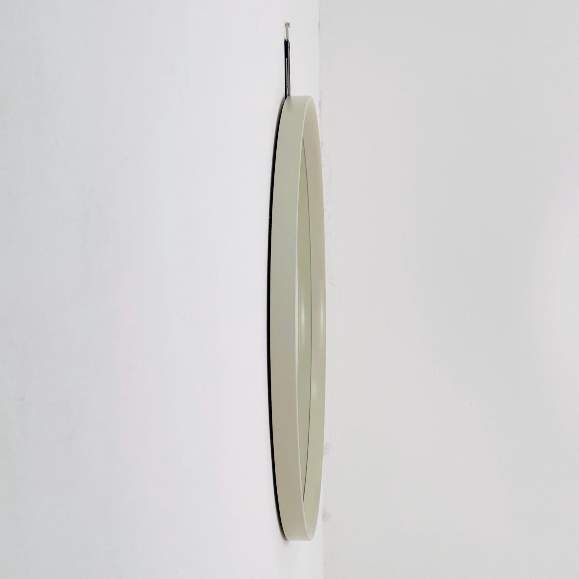 Space Age Large Mid-Century large white Round Mirror, 1970s Germany