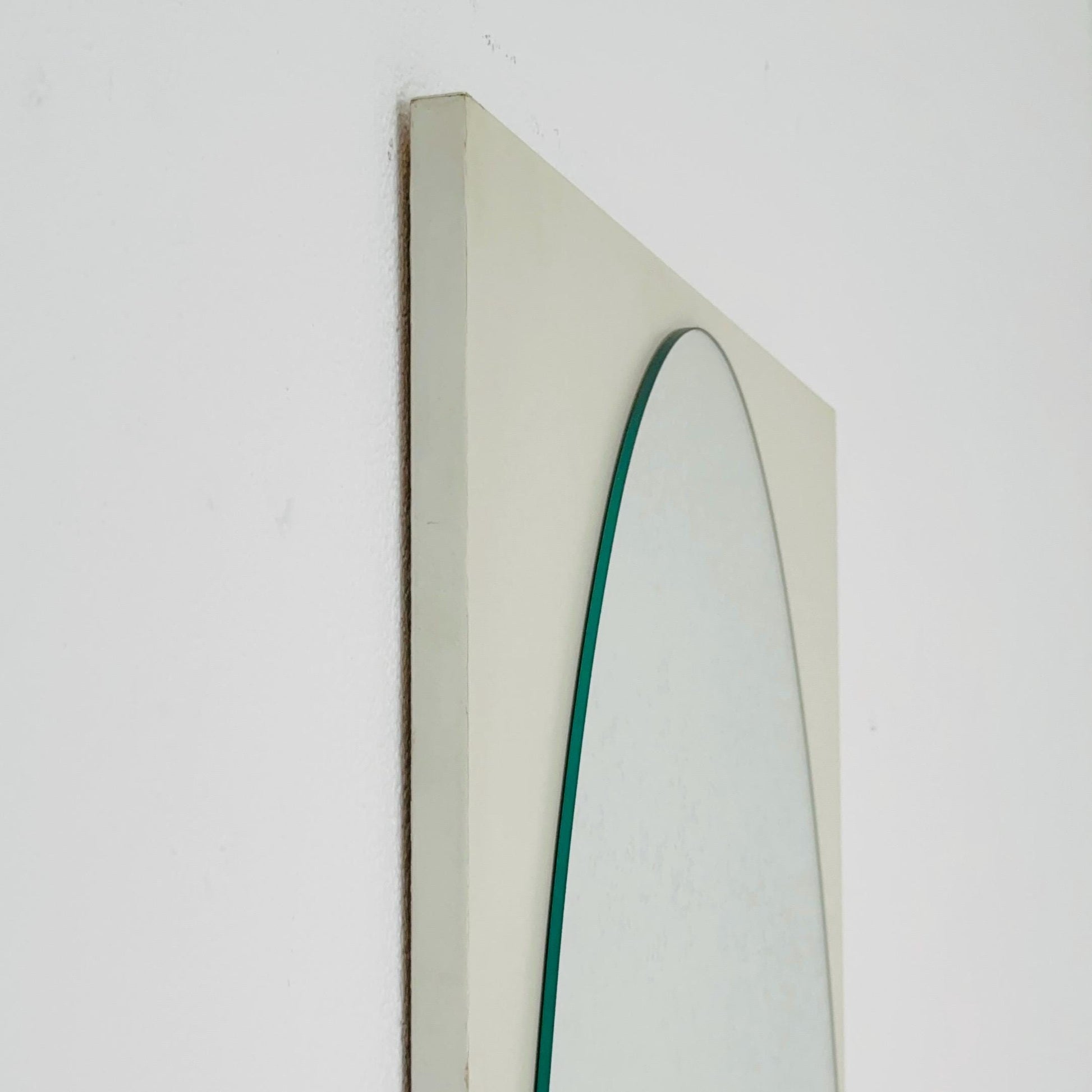Space Age Large Italian Red Wall Mirror 1970s