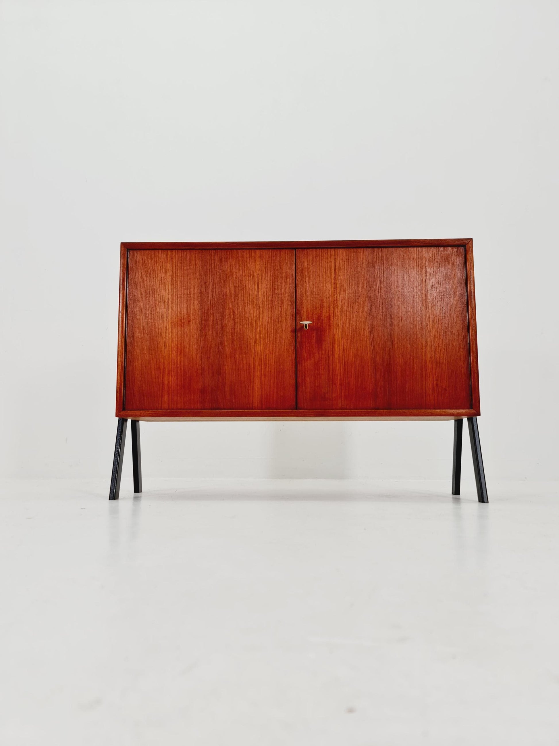 Mid-century Danish vintage teak record sideboard, 1960s