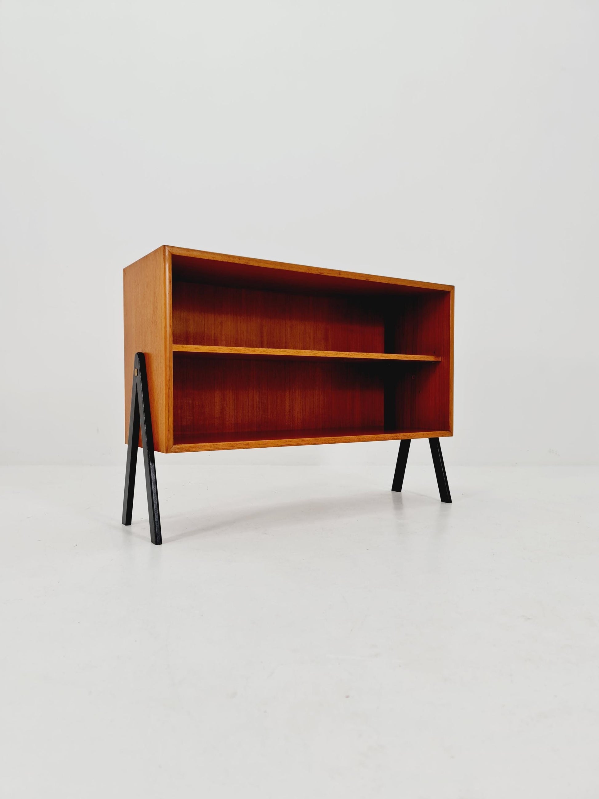 Vintage teak danish book case, 1960s