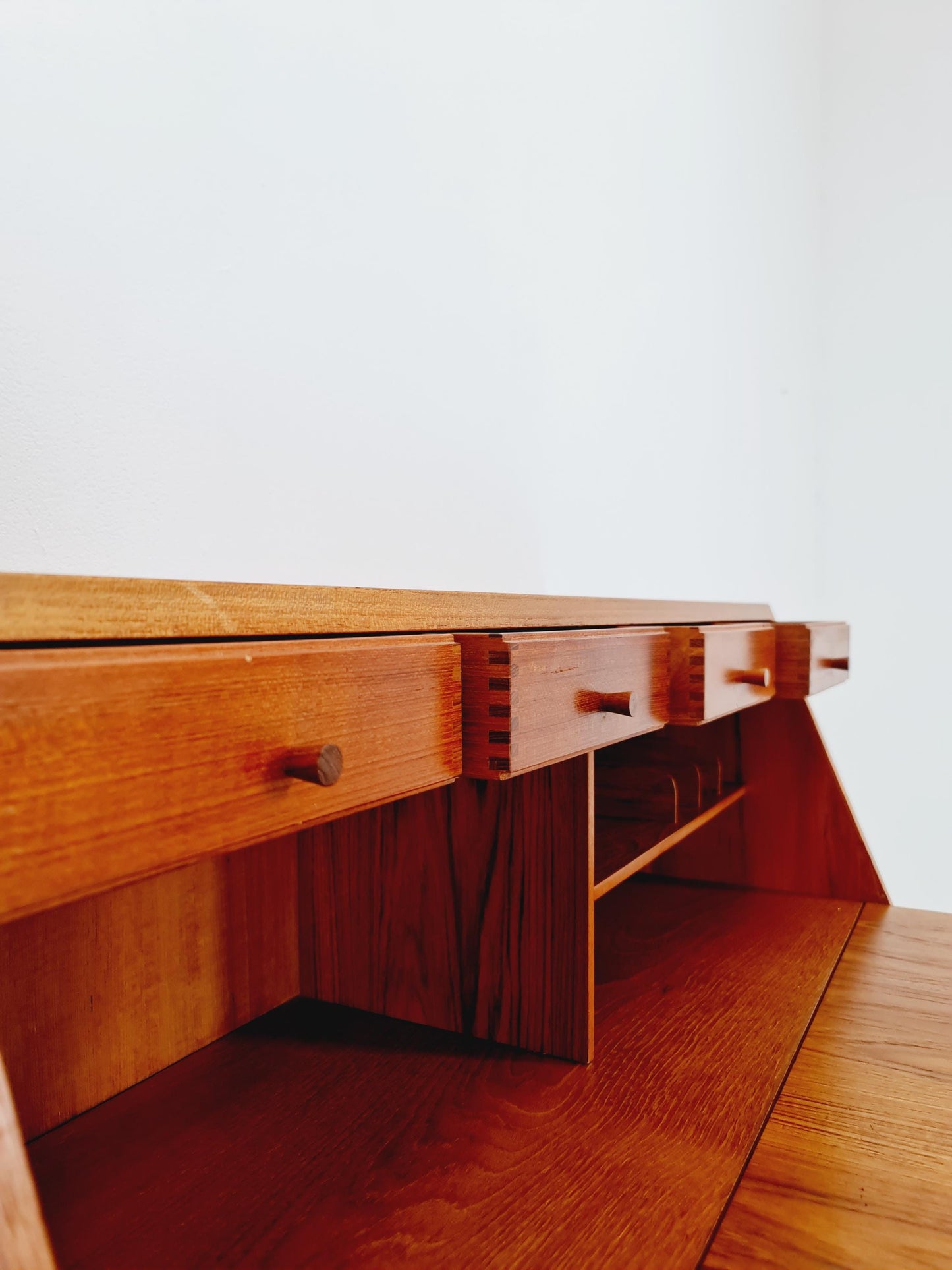 Midcentury Secretary Desk in teak by Bernhard pedersen & Son , Denmark, 1960’s