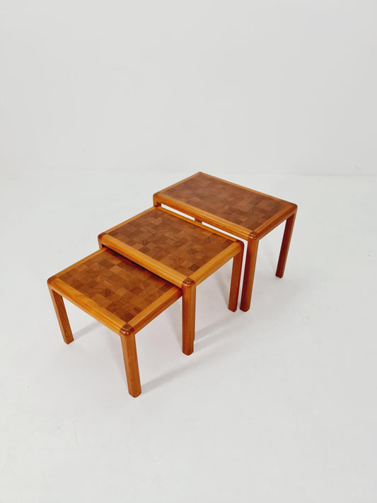 Midcentury Danish Solid teak Nesting Tables by Rold Middelboe , 1960s