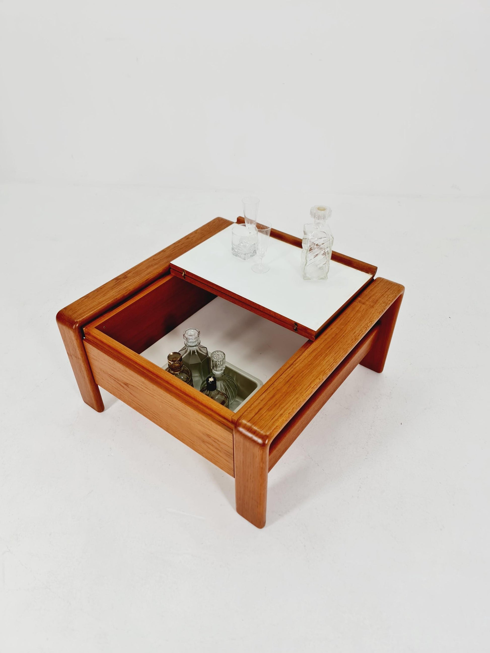 Danish Teak Coffee Table /Bar /Drinks cabinet By EMC Möbelfabrik , 1960s