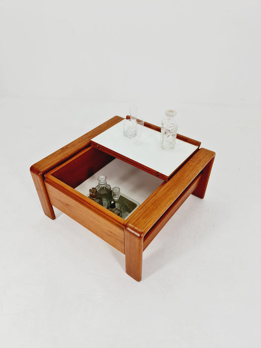 Danish Teak Coffee Table /Bar /Drinks cabinet By EMC Möbelfabrik , 1960s