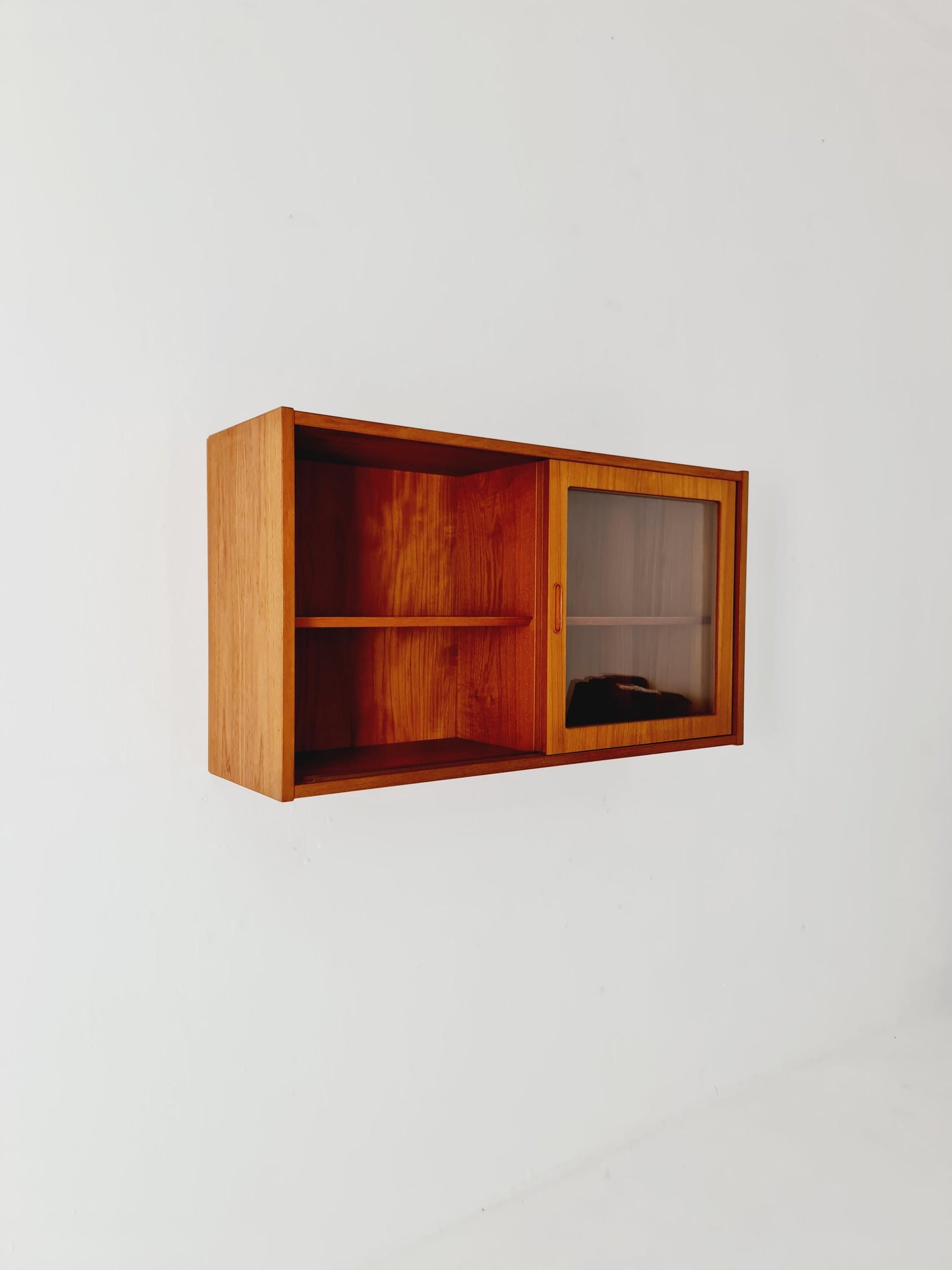 Mid century Danish teak hanging showcase Cabinet, sideboard By hundevad , 1960s