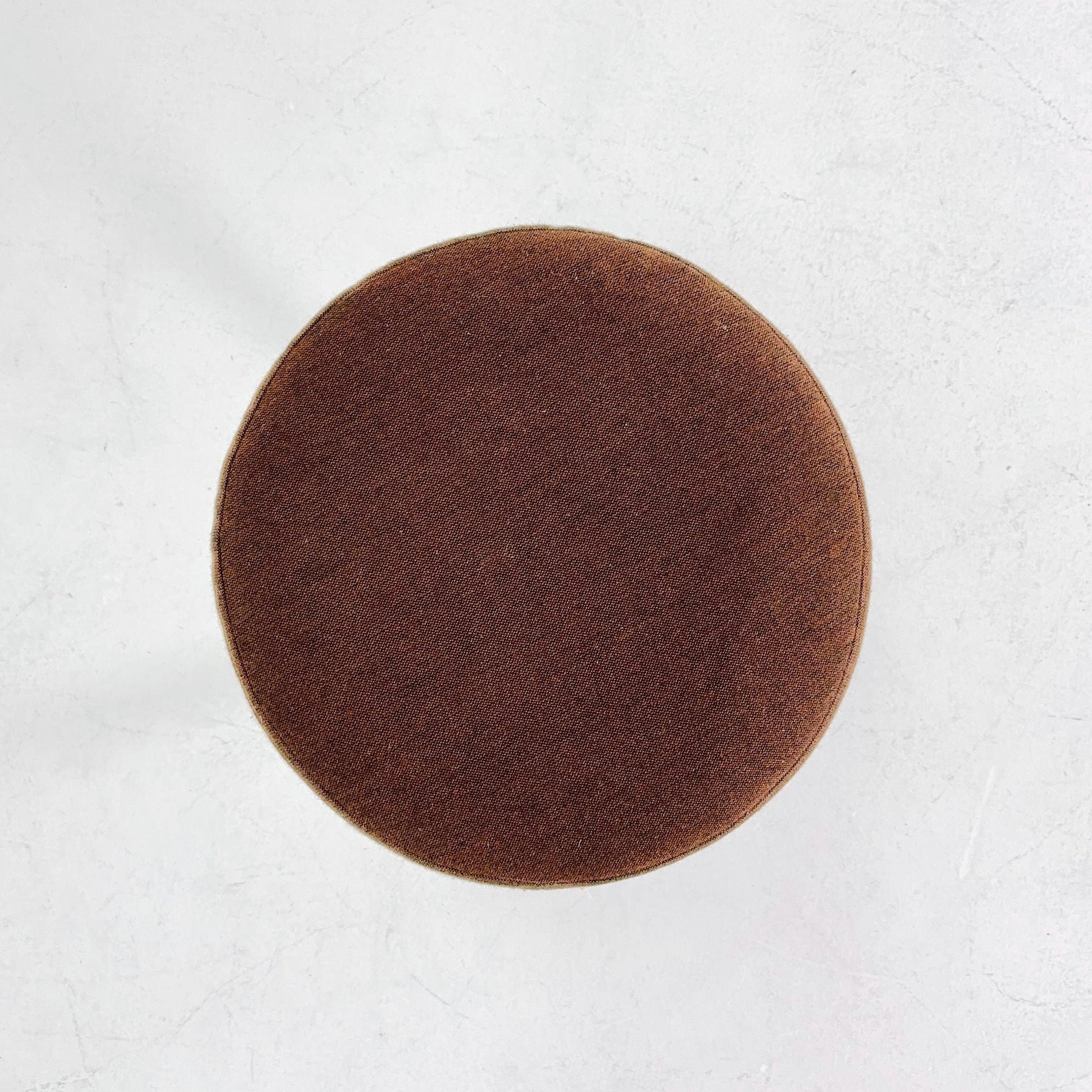 Mid century stool in Spaceage brown fabric 1970s Germany