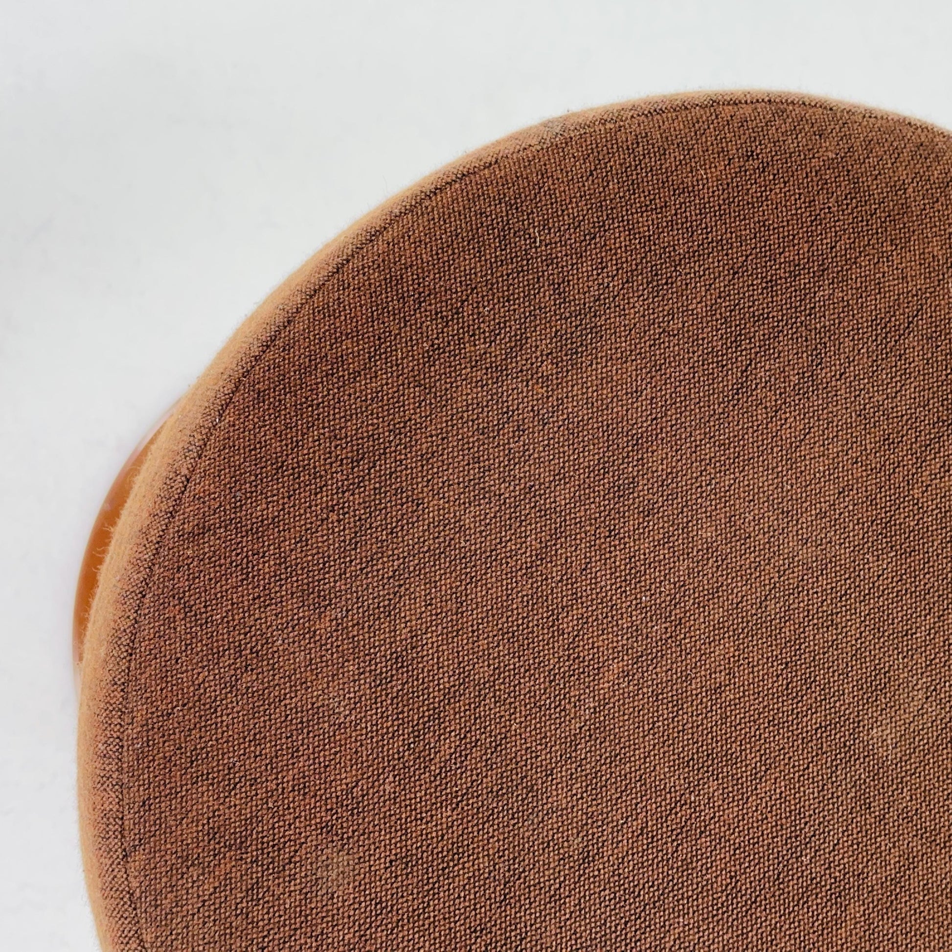 Mid century stool in Spaceage brown fabric 1970s Germany