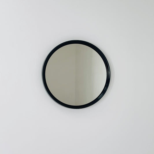 Space Age \Mid-Century Large black Round Wall mirror, 1970s Germany