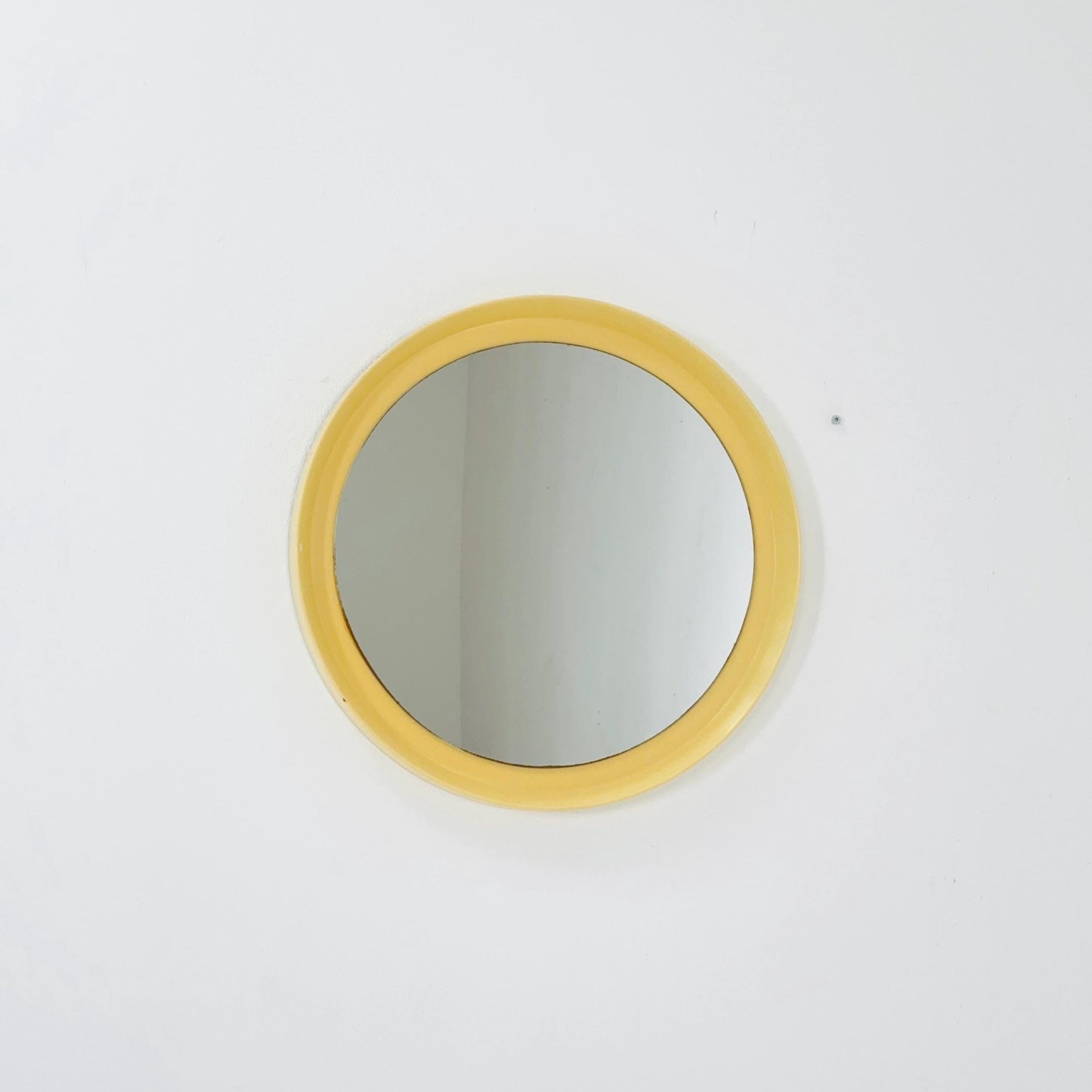 Space Age \Mid-Century beige Round Mirror, 1970s Germany