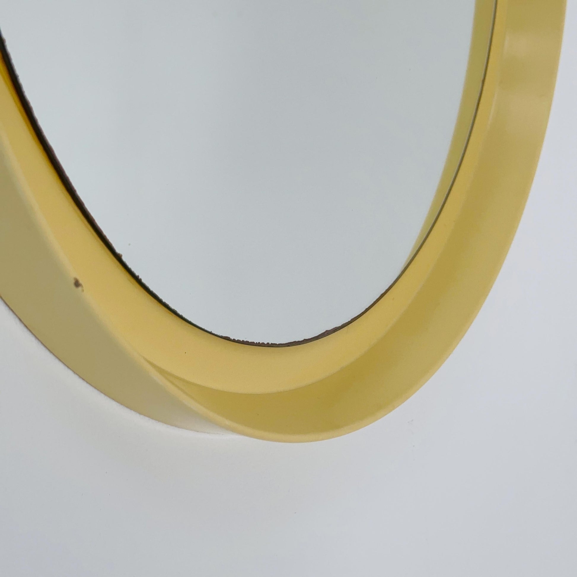 Space Age \Mid-Century beige Round Mirror, 1970s Germany