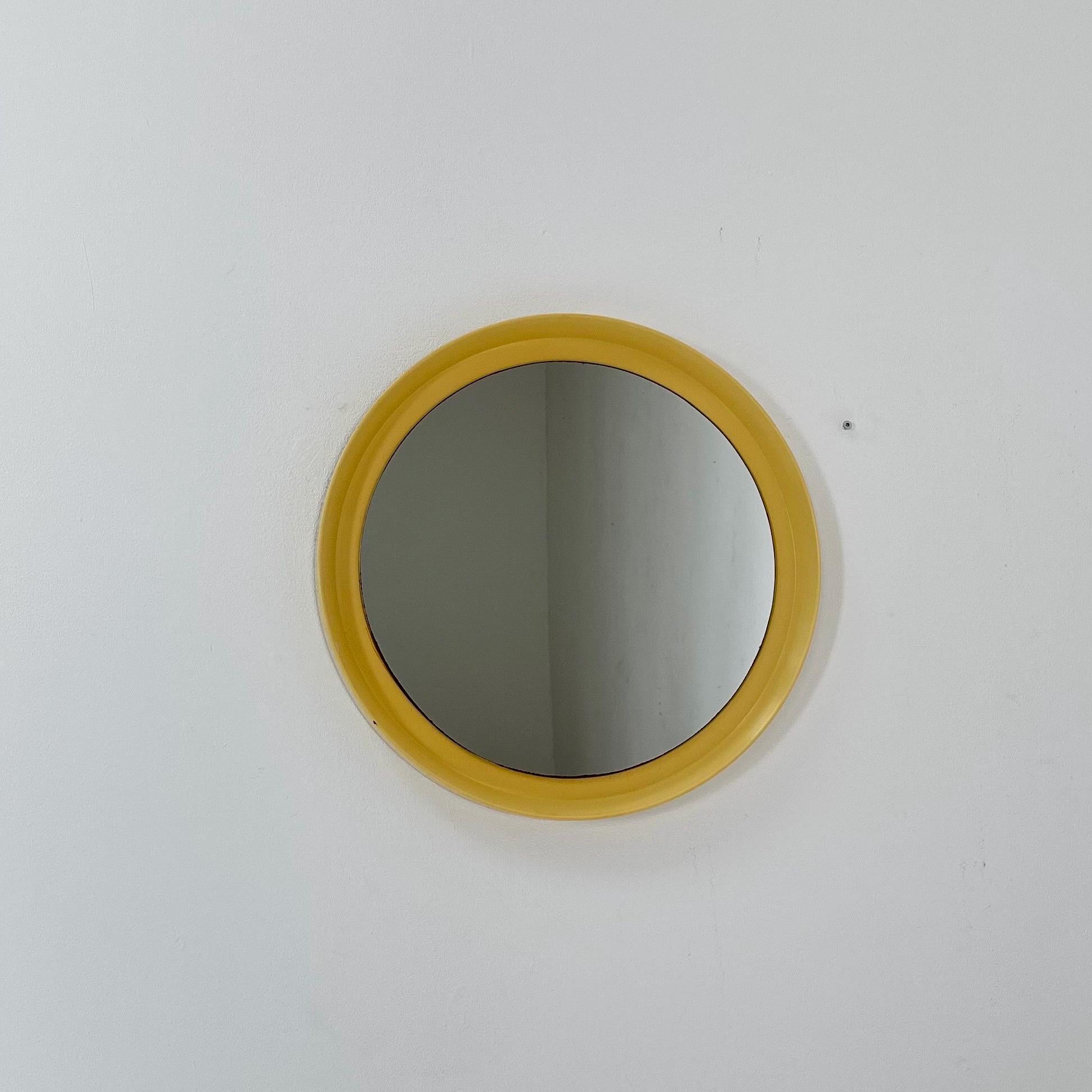 Space Age \Mid-Century beige Round Mirror, 1970s Germany