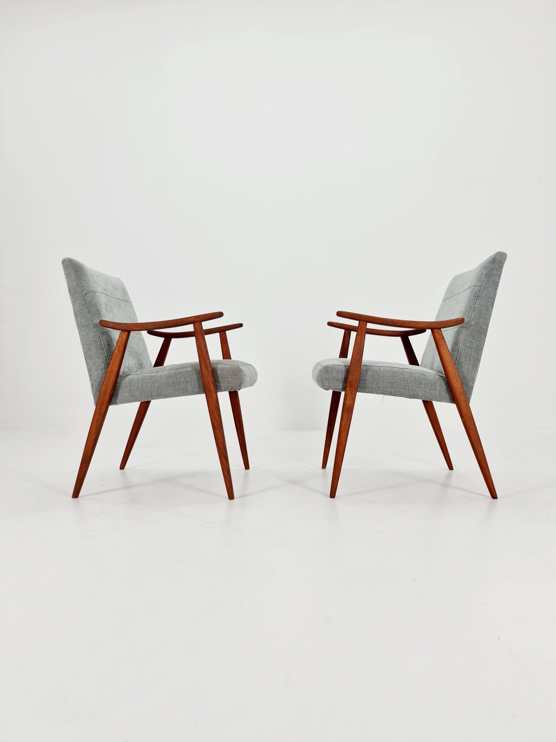 1 of 2 Rare Midcentury German club lounge chairs , 1950 s