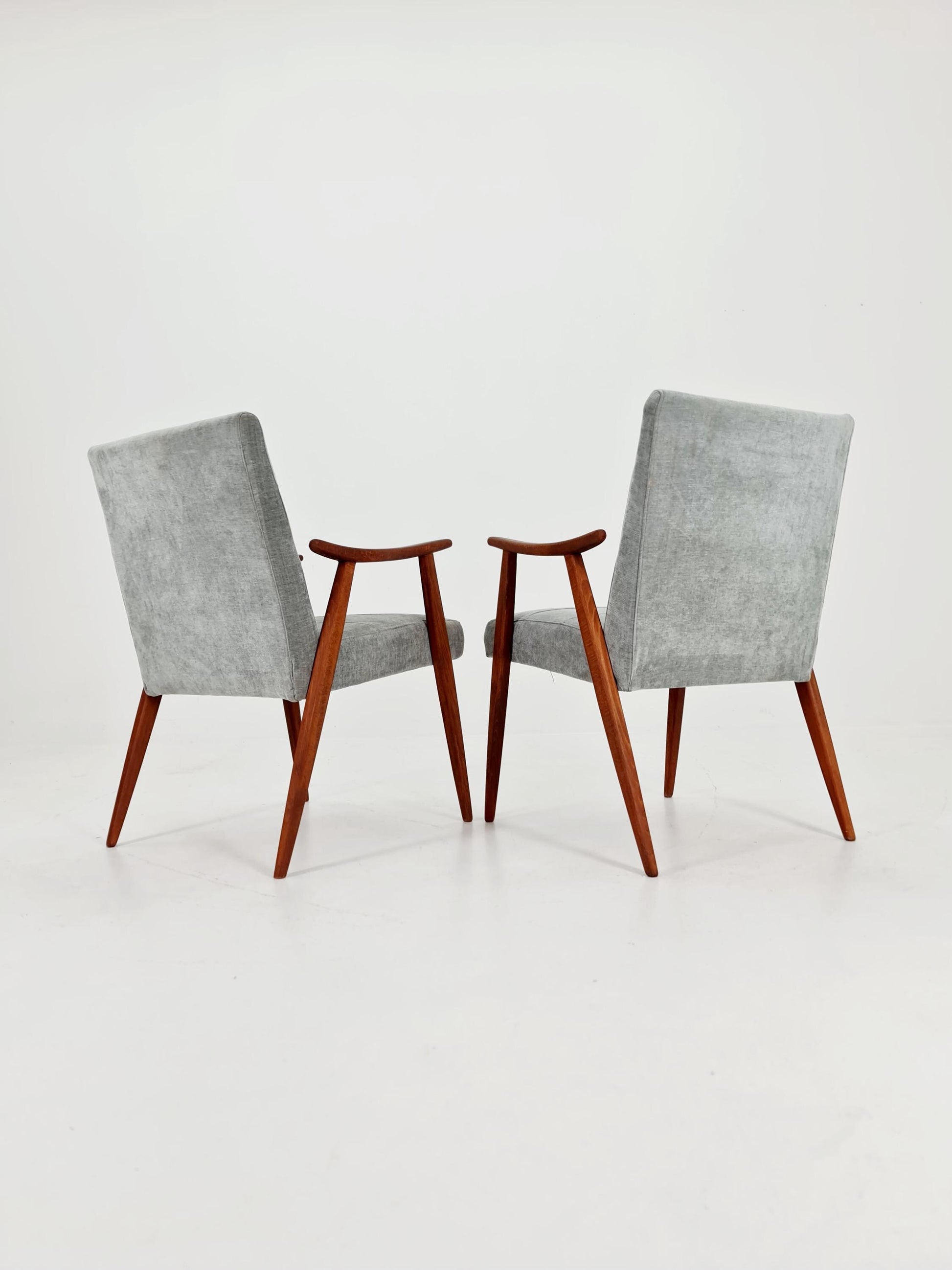 Rare Midcentury German Set of 2 club lounge chairs , 1950s