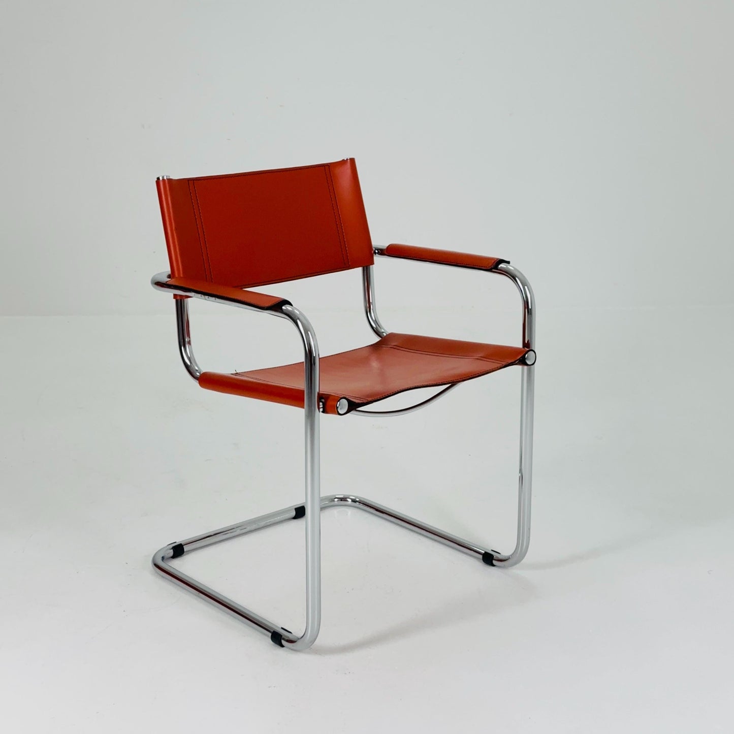 1 of 7 chairs Model MG5 Centro Studio desk chair in cognac by Mart Stam & Marcel Breuer, 1970s Fasem Italy