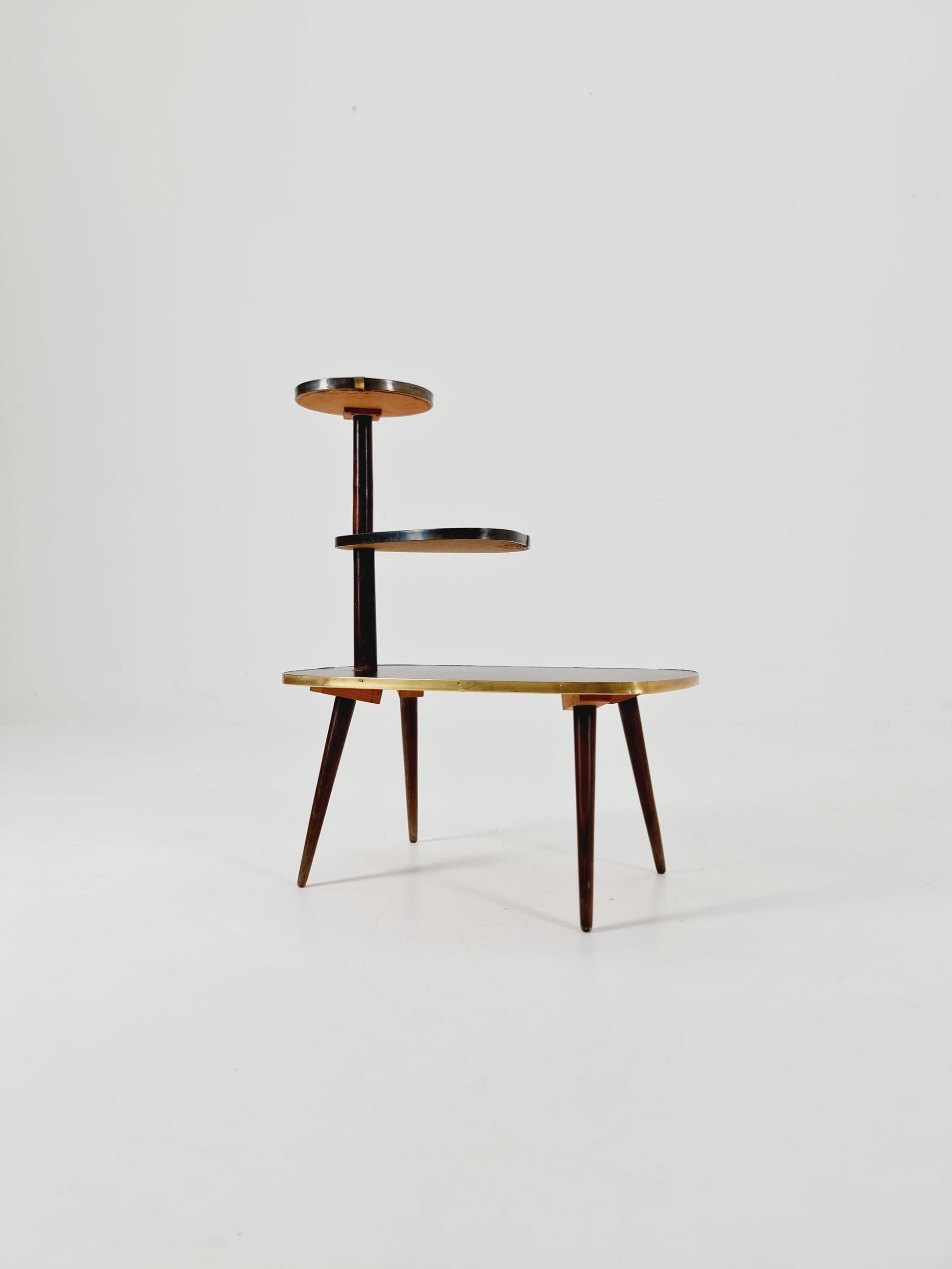 German Plant Stand, colorful Vintage Mid-Century Minimalist Indoor flower table, 1960s
